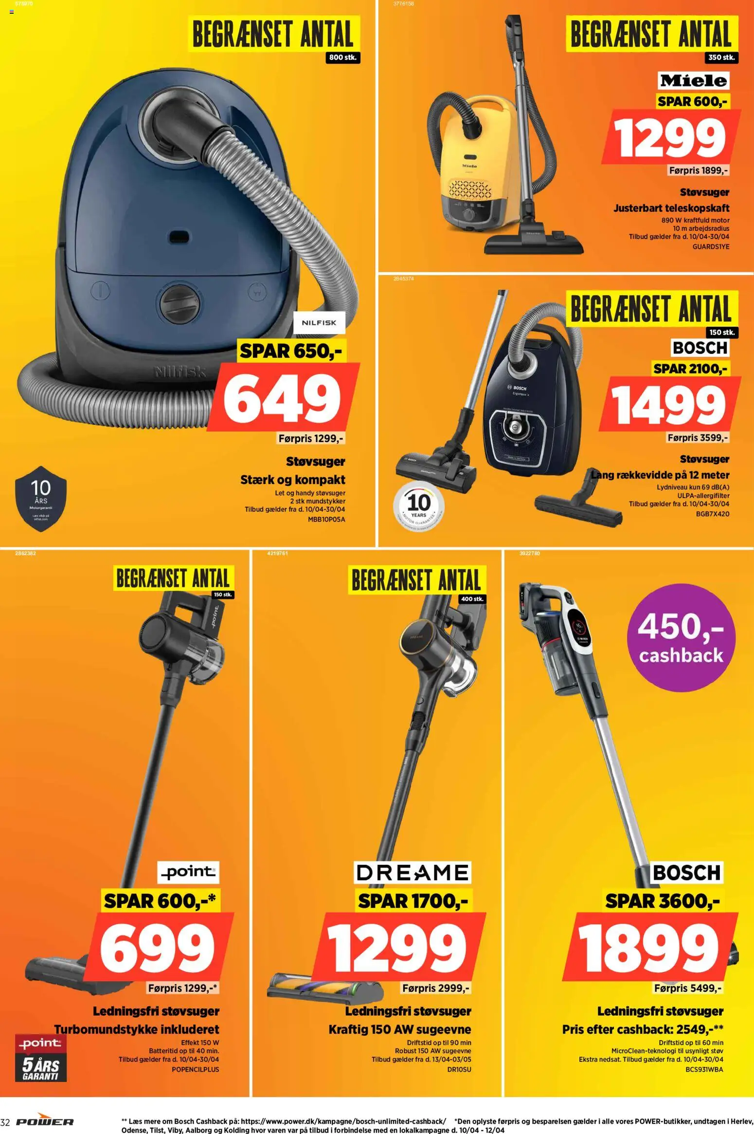 Power tilbudsavis – gyldig fra 24.04.2026 | Side: 32 | Produkter: Støvsuger
