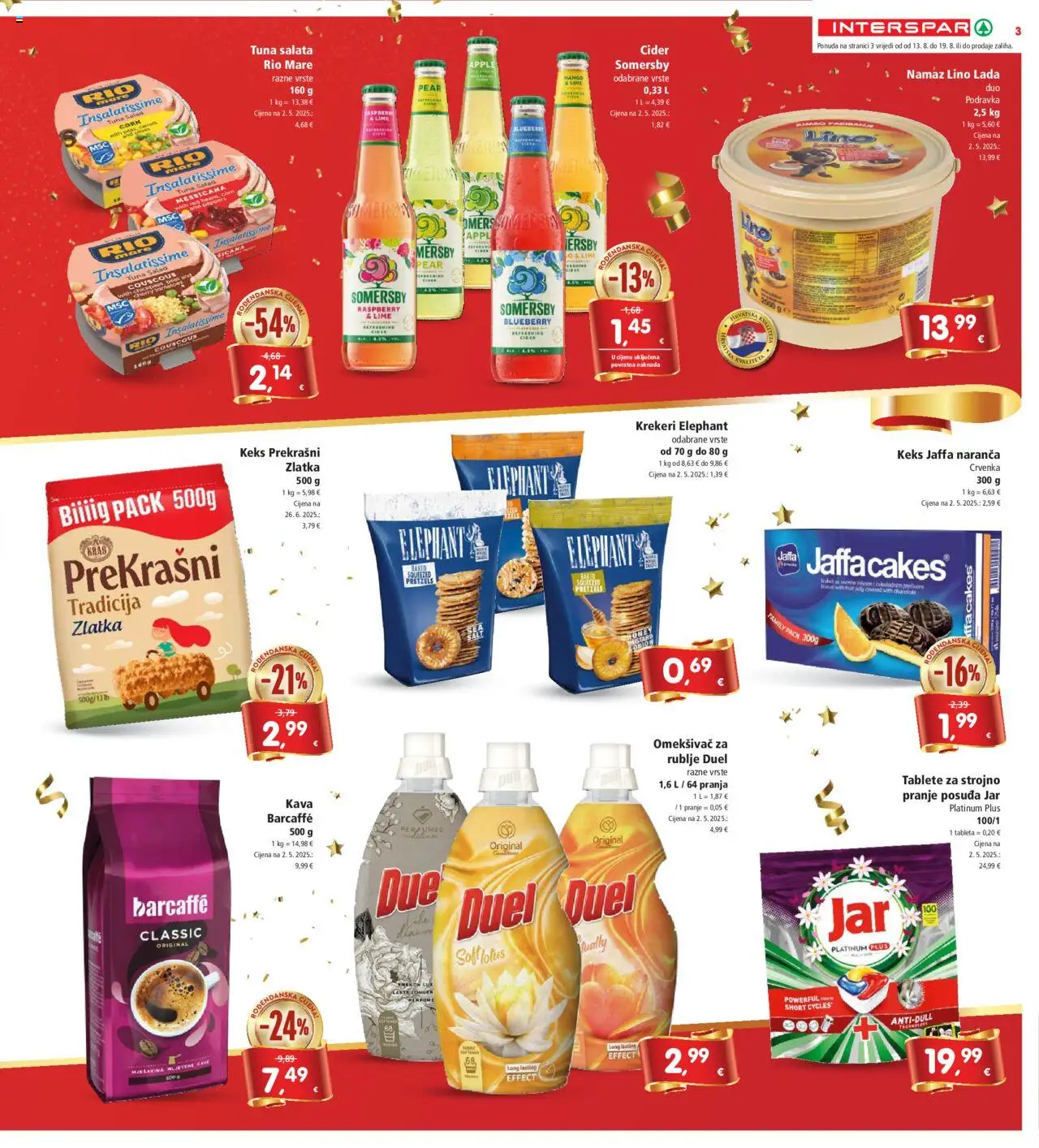 Interspar katalog | vrijedi od 13.08.2025 | Stranica: 3 | Proizvodi: Lino Lada, Podravka, Salata, Tableta