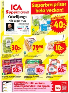 ICA Supermarket - Örkelljunga - Förhandsvisning av reklamblad från butik ICA Supermarket aktuell från 12.01.2026