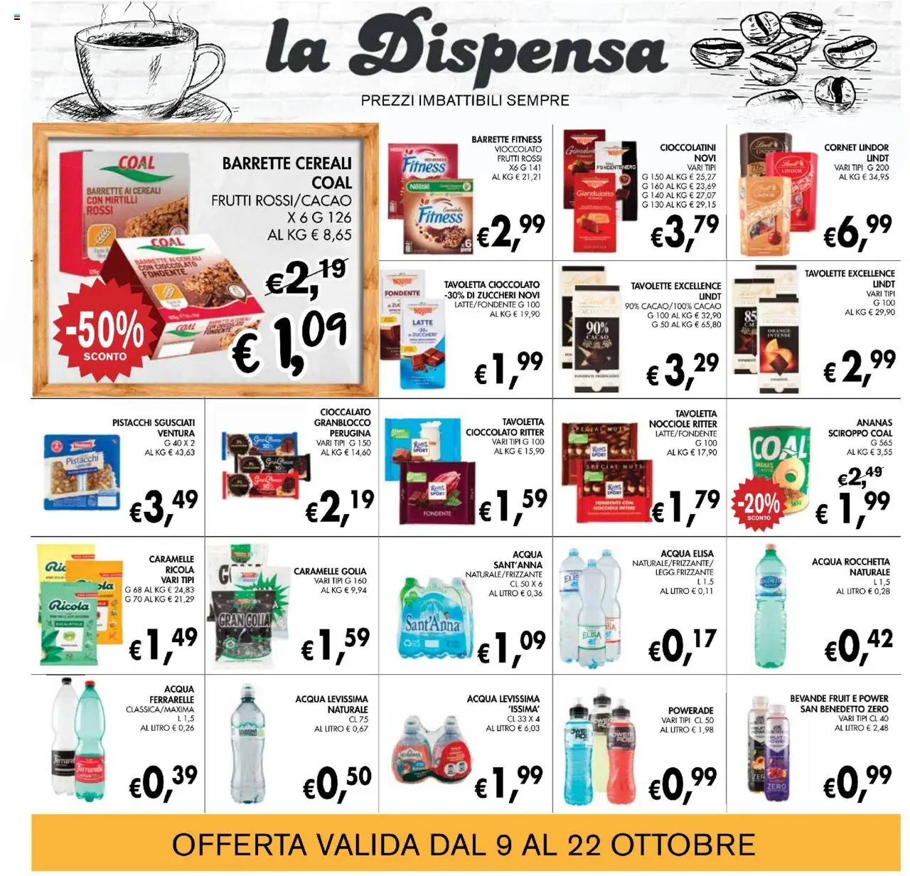 Volantino Coal del 09.10.2025 | Pagina: 18 | Prodotti: Cereali, Mirtilli, Pistacchi, Ferrarelle