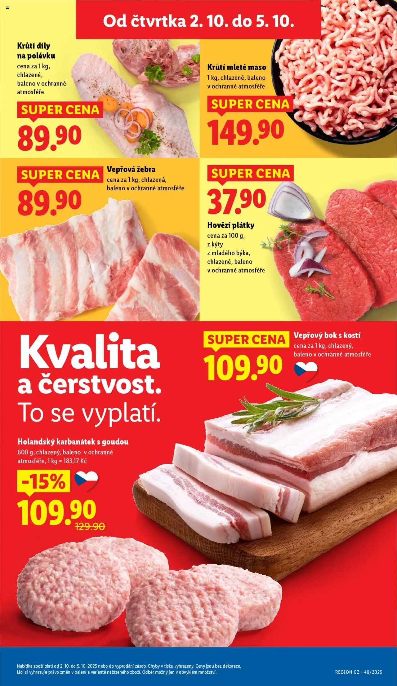 Lidl leták od 02.10.2025 | Strana: 11 | Produkty: Hovězí, Mleté maso, Maso, Vepřová žebra