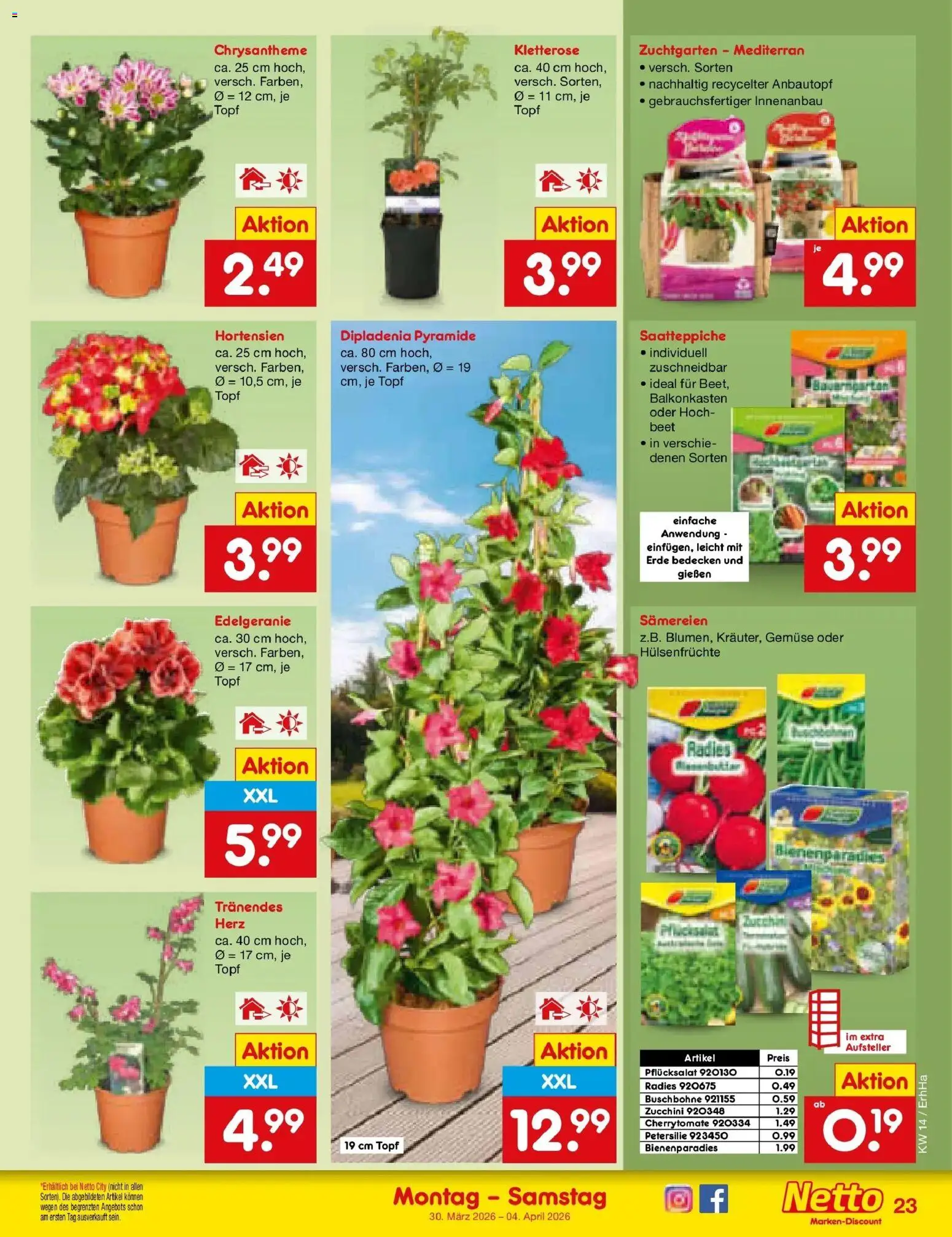 Netto Marken-Discount Prospekt Velden	 – gültig ab 30.03.2026 | Seite: 27 | Produkte: Gemüse, Petersilie, Zucchini