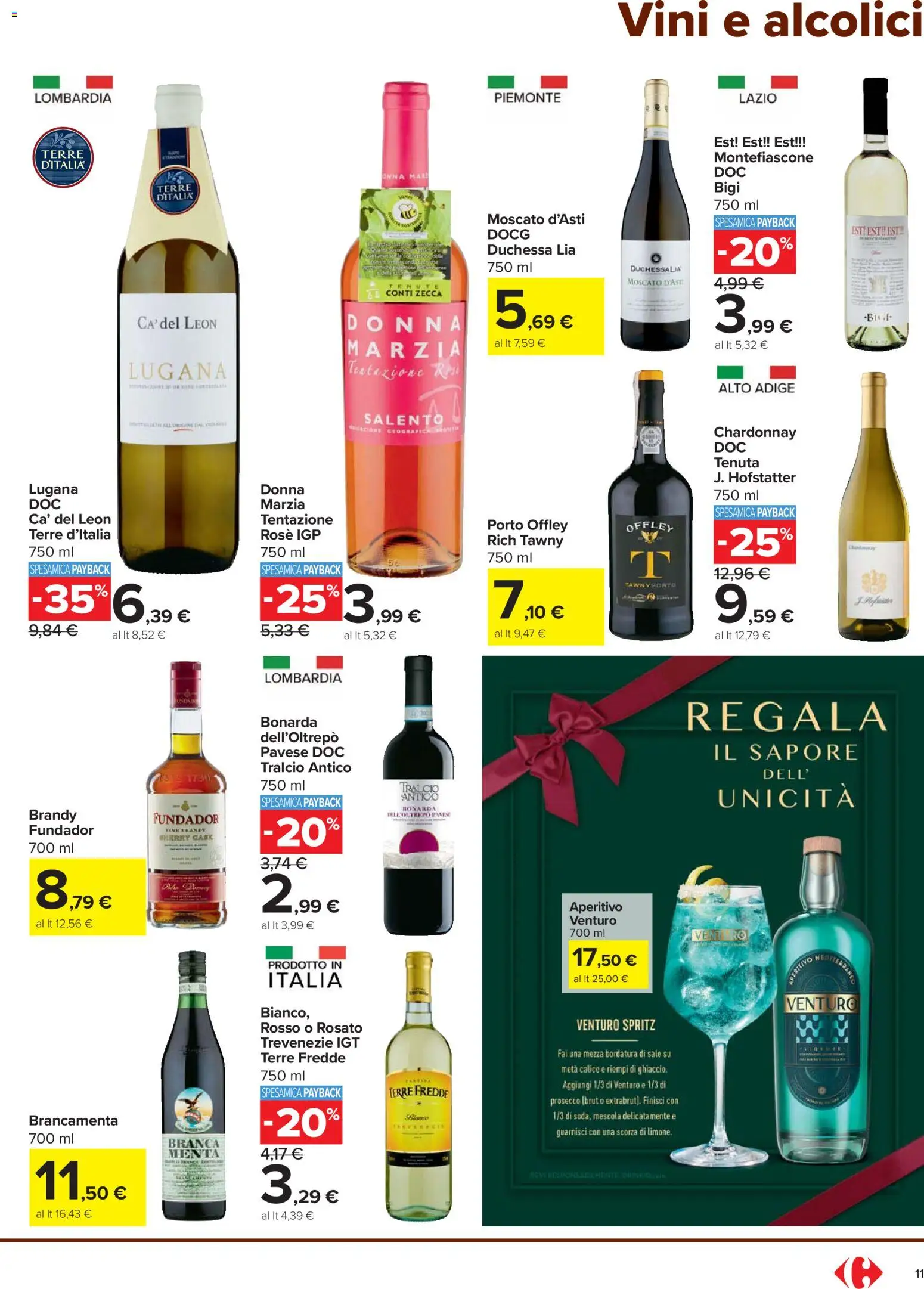 Volantino Carrefour del 27.11.2025 | Pagina: 11 | Prodotti: Calice, Pane, Sale, Brandy
