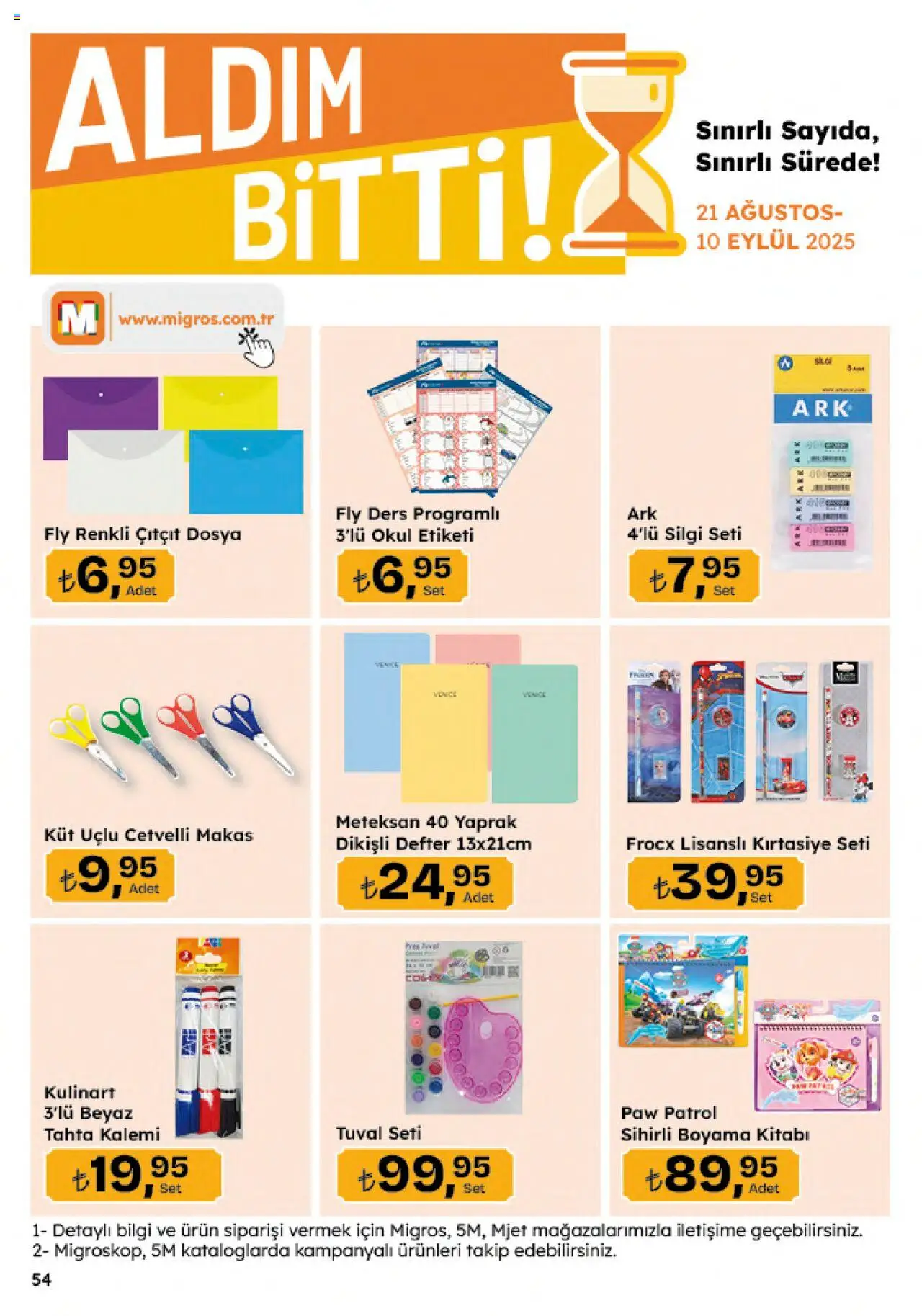 Migros Katalog - 5M Migroskop Dijital - 21.08.2025 tarihinden itibaren geçerlidir | Sayfa: 54 | Ürünler: Makas