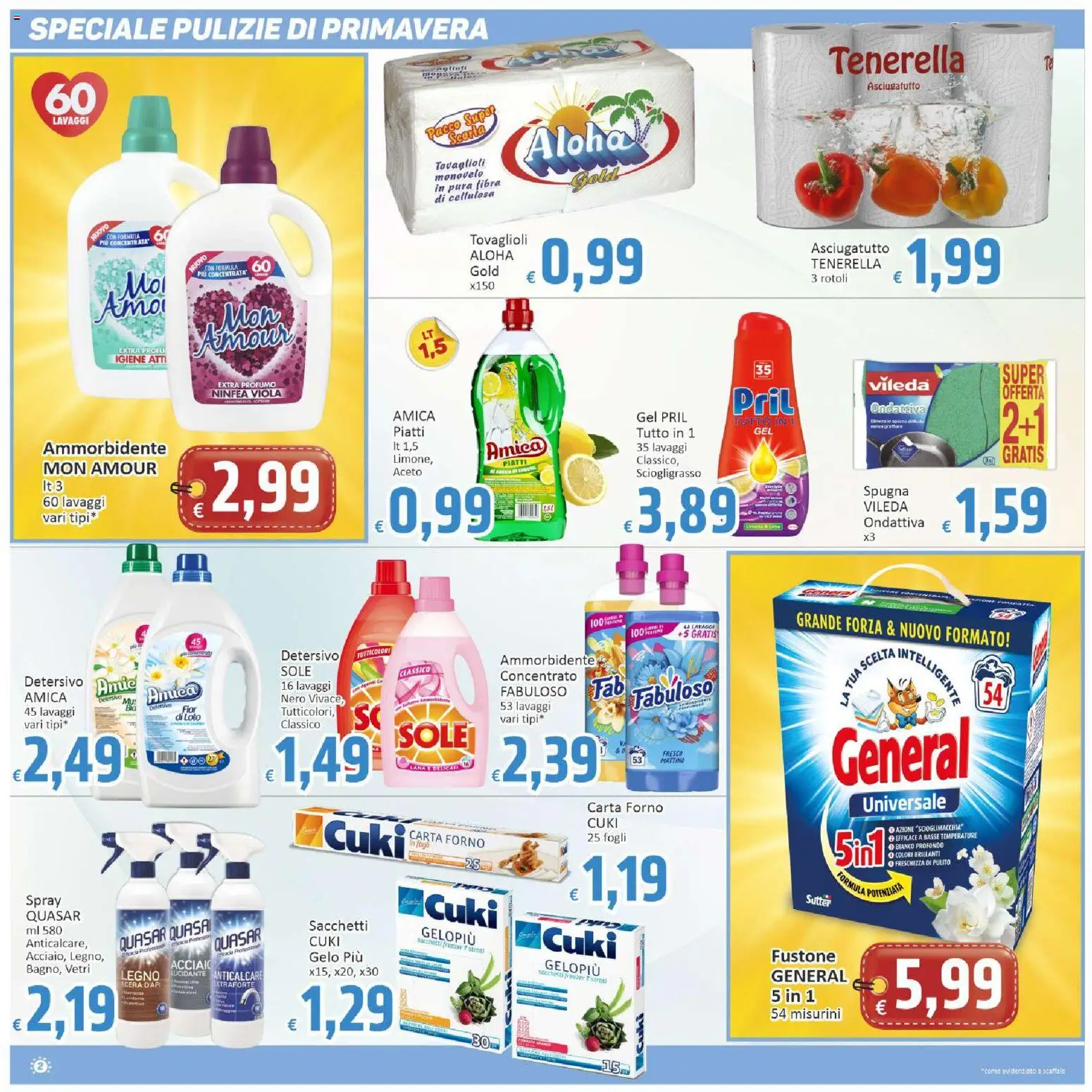 Volantino Paghi Poco del 07.04.2026 | Pagina: 2 | Prodotti: Anticalcare, Freezer, Scaffale, Carta forno