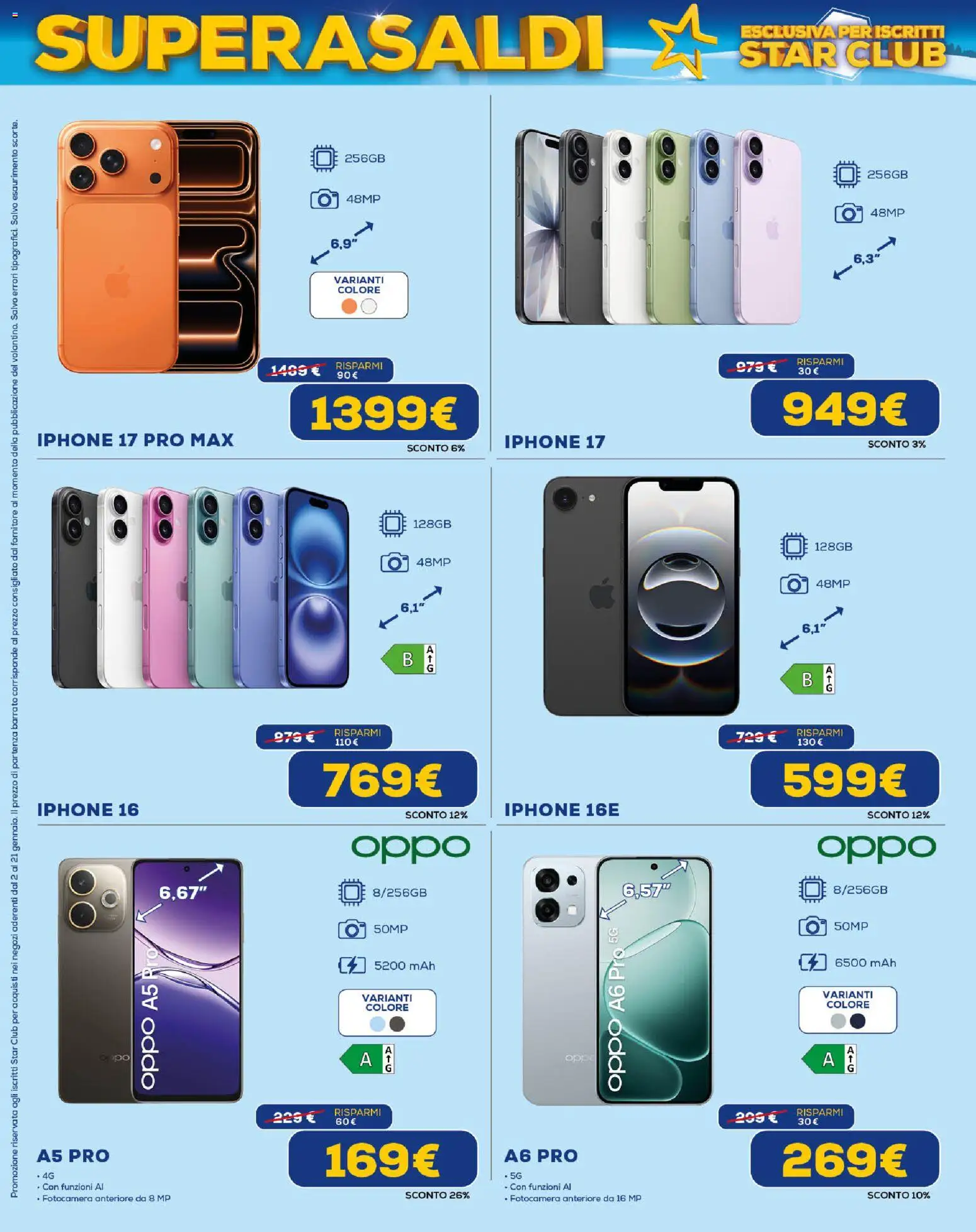 Volantino Euronics del 02.01.2026 | Pagina: 4 | Prodotti: Iphone, Fotocamera