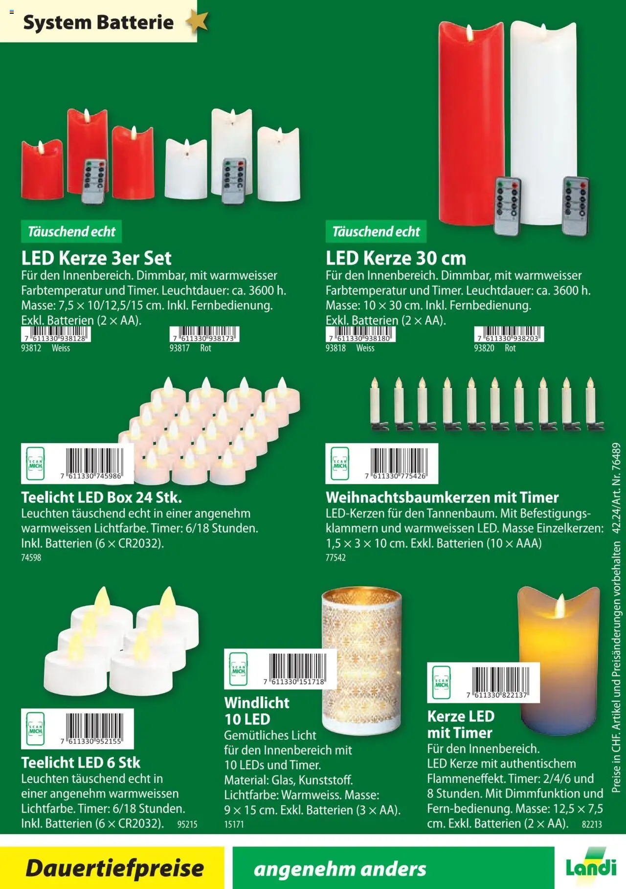 Landi Aktionen Weihnachtsbeleuchtung ab 22.10.2024 | Seite: 12 | Produkte: Box, Batterie