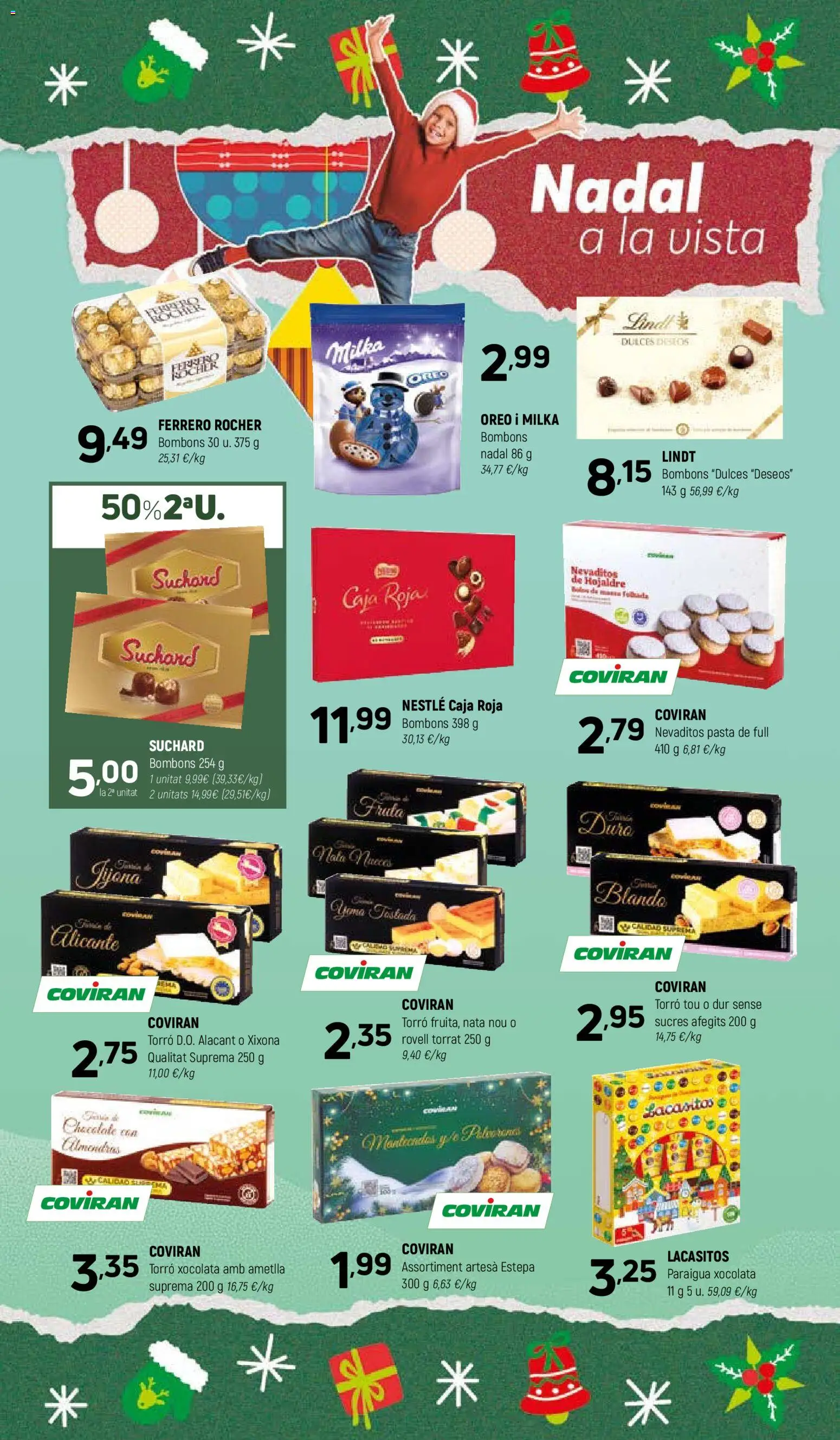 Coviran - Barcelona │ válido desde el 02.12.2025 | Página: 8 | Productos: Chocolate, Pasta, Κεραία, Caja