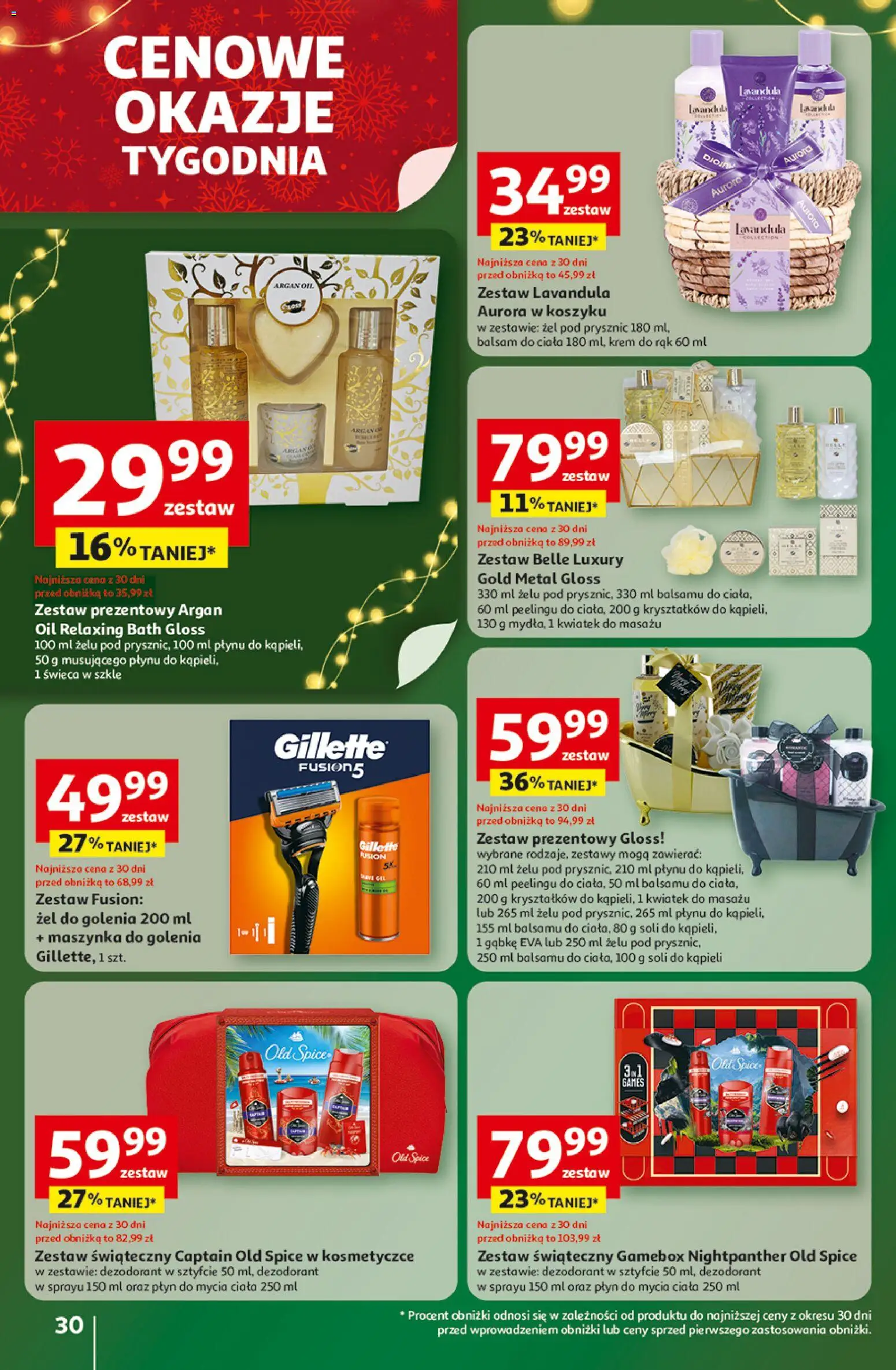 Auchan Gazetka - Święta jak babcię kocham Hipermarket od 11.12.2025 | Strona: 30 | Produkty: Prysznic, Żel pod prysznic, Krem, Dezodorant