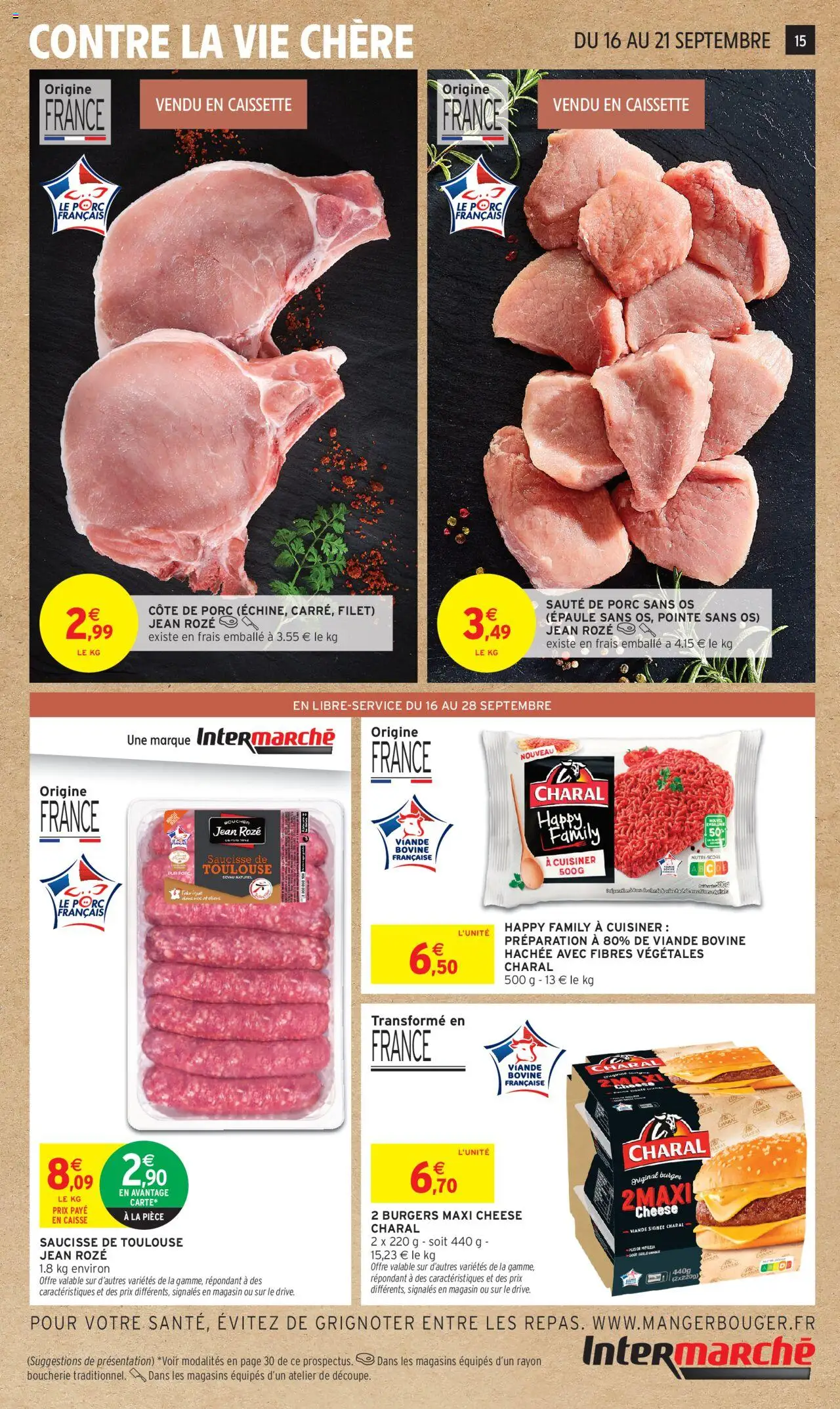  | Page: 15 | Produits: Sauté de porc, Saucisse, Viande, Viande bovine