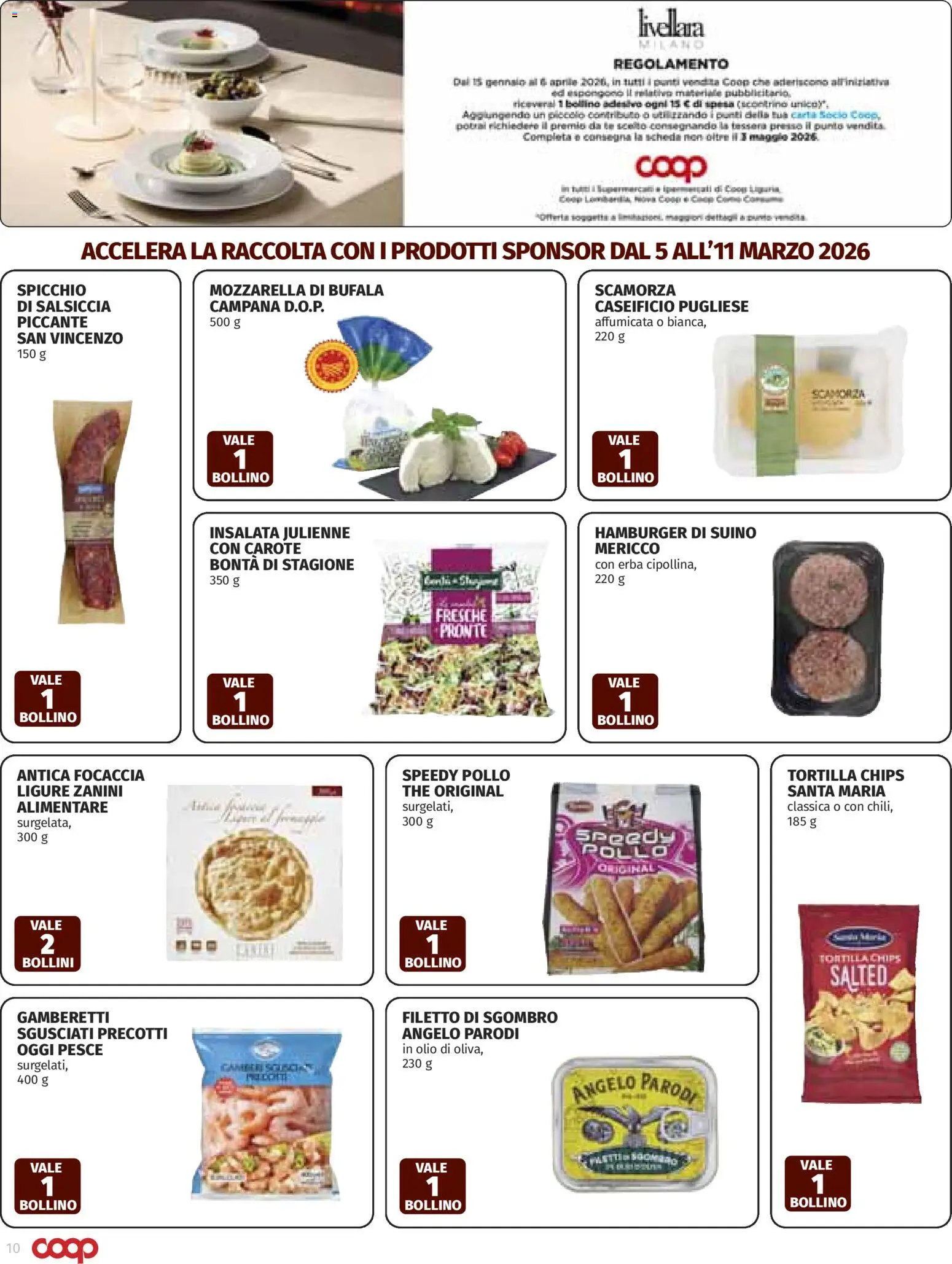Volantino COOP del 05.03.2026 | Pagina: 10 | Prodotti: Pollo, Insalata, Carote, Olio