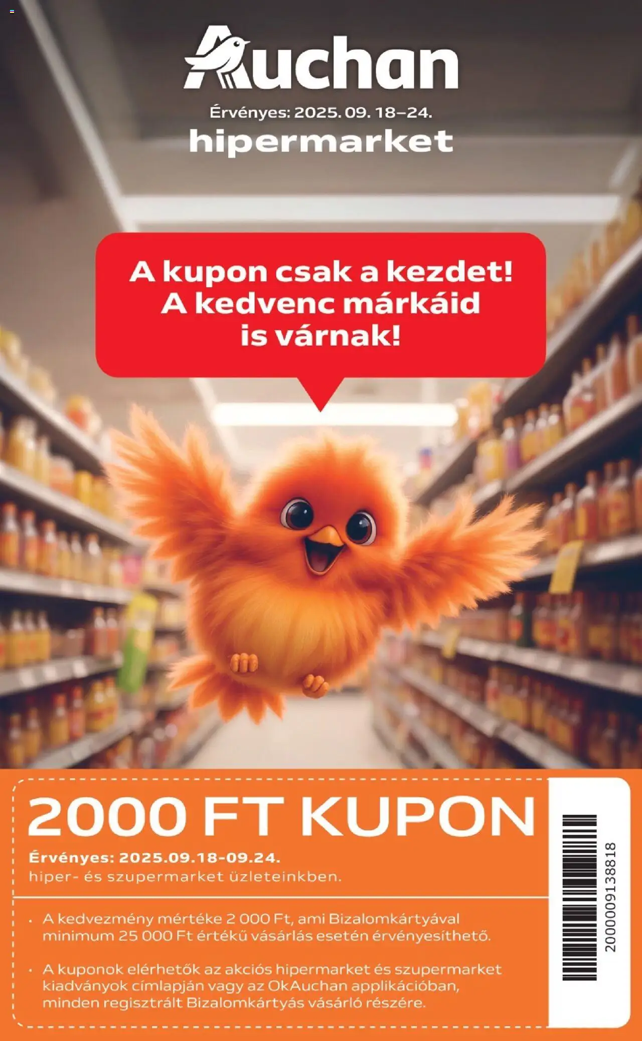 Auchan akciós ujság - amely érvényes a következő dátumtól: 18.09.2025 | Oldal: 1
