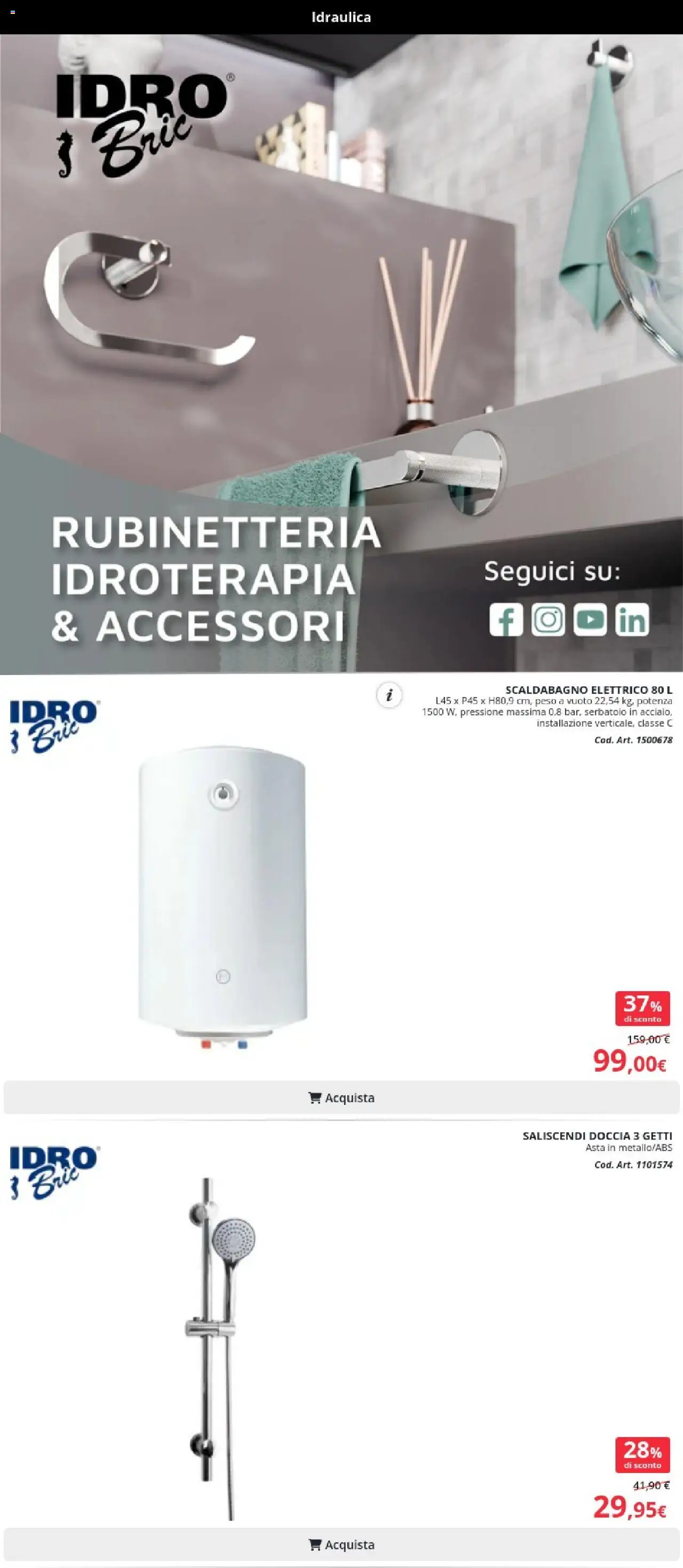 Volantino Brico io del 10.10.2025 | Pagina: 10 | Prodotti: Scaldabagno, Doccia