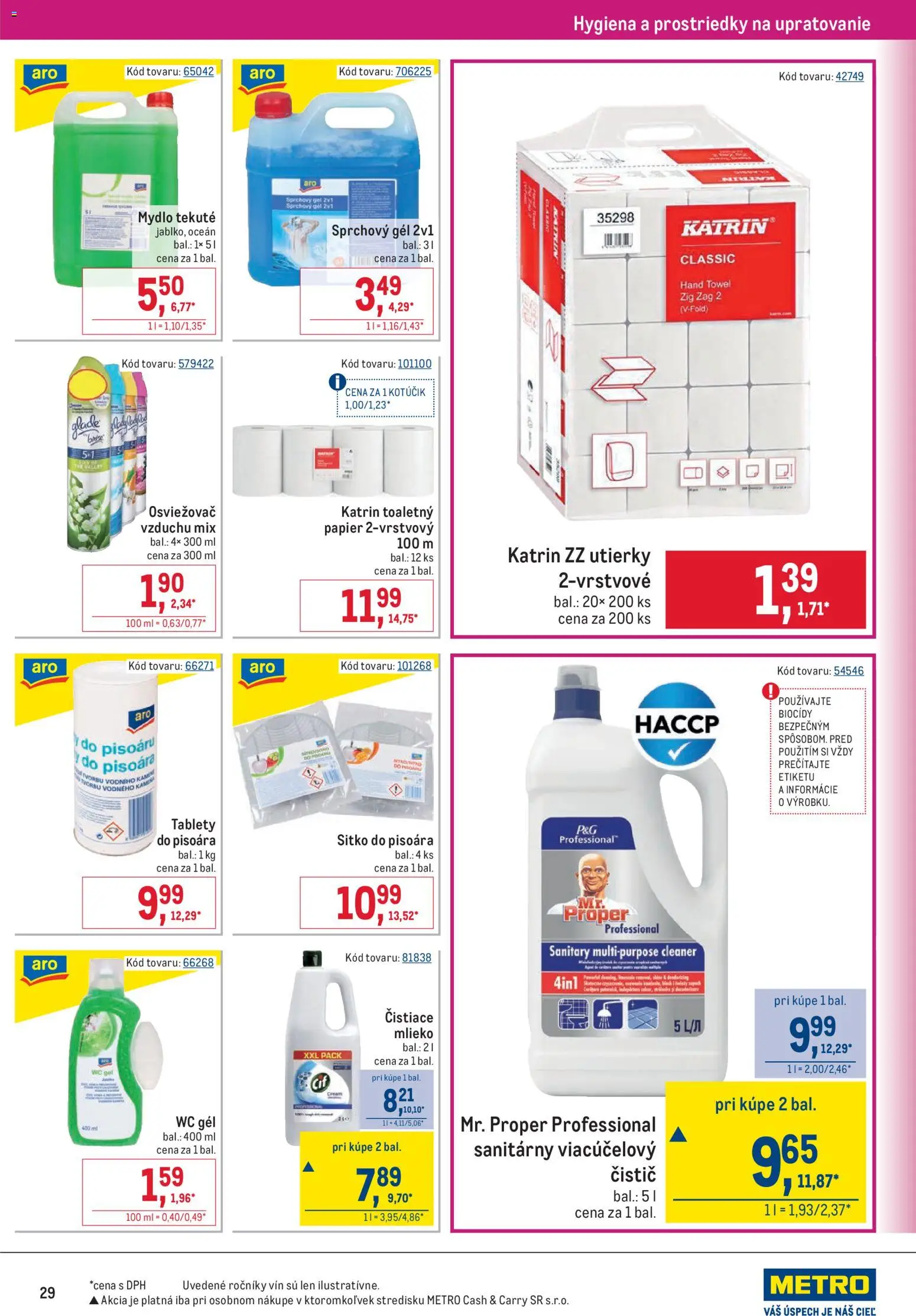 Nové Metro akcie – leták je platný od 25.02.2026 | Strana: 29 | Produkty: Mlieko, Wc, Mydlo, Sprchový gél