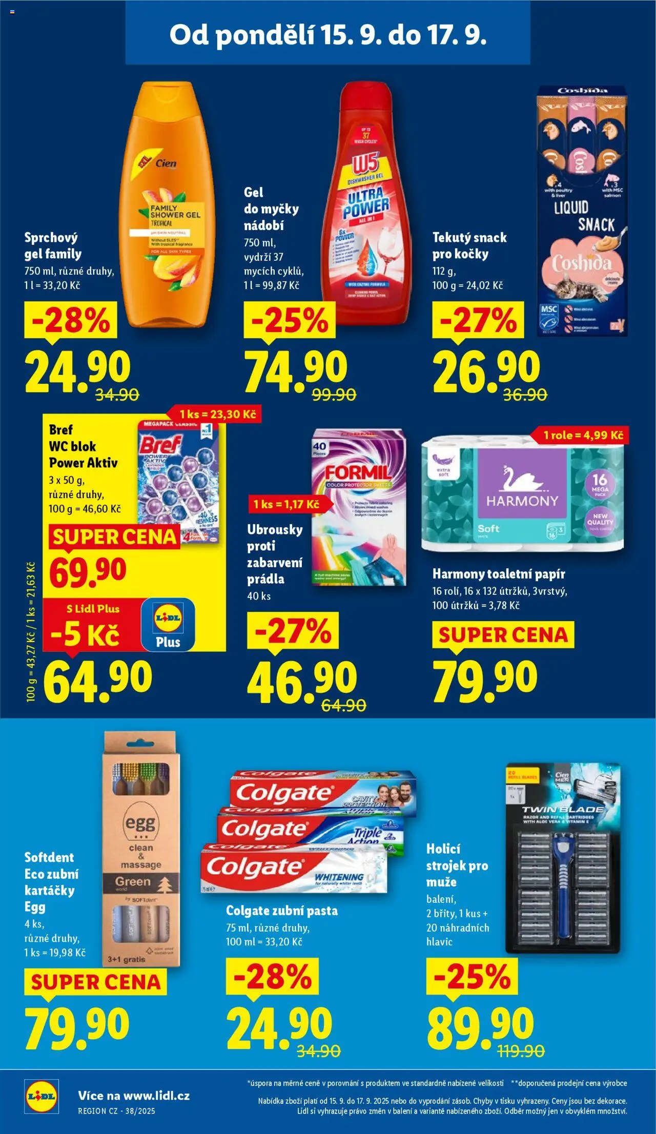 Lidl leták od 15.09.2025 | Strana: 30 | Produkty: Zubní pasta, Wc, W5, WC blok Bref