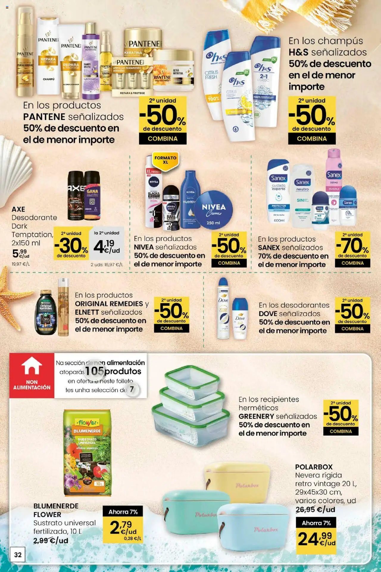 Eroski - Ofertons para conquistarte │ válido desde el 31.07.2025 | Página: 32 | Productos: Champú, Acondicionador, Desodorante, Nevera
