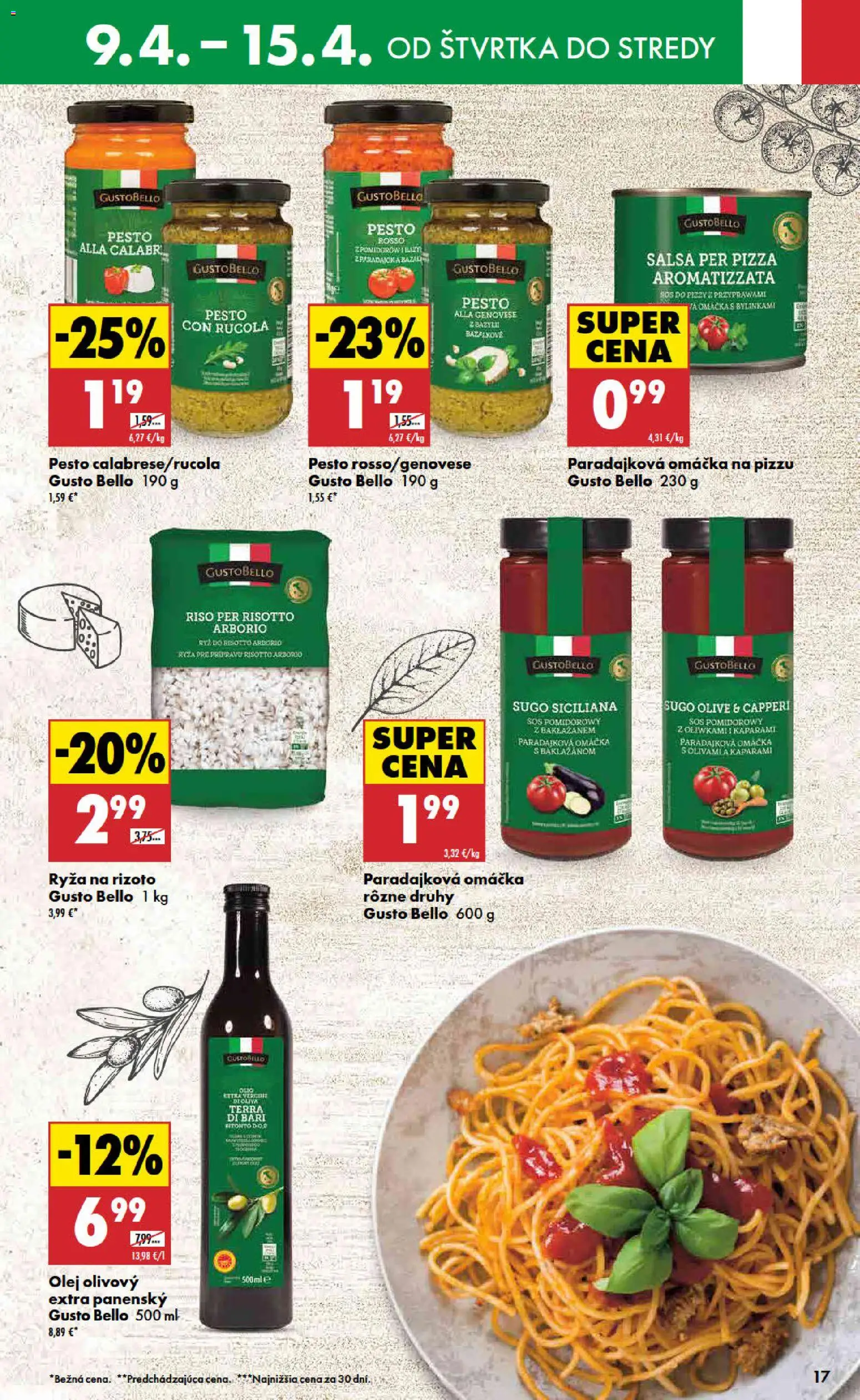 Nové Biedronka akcie – leták je platný od 09.04.2026 | Strana: 17 | Produkty: Olej, Pizza, Ryža, Omáčka