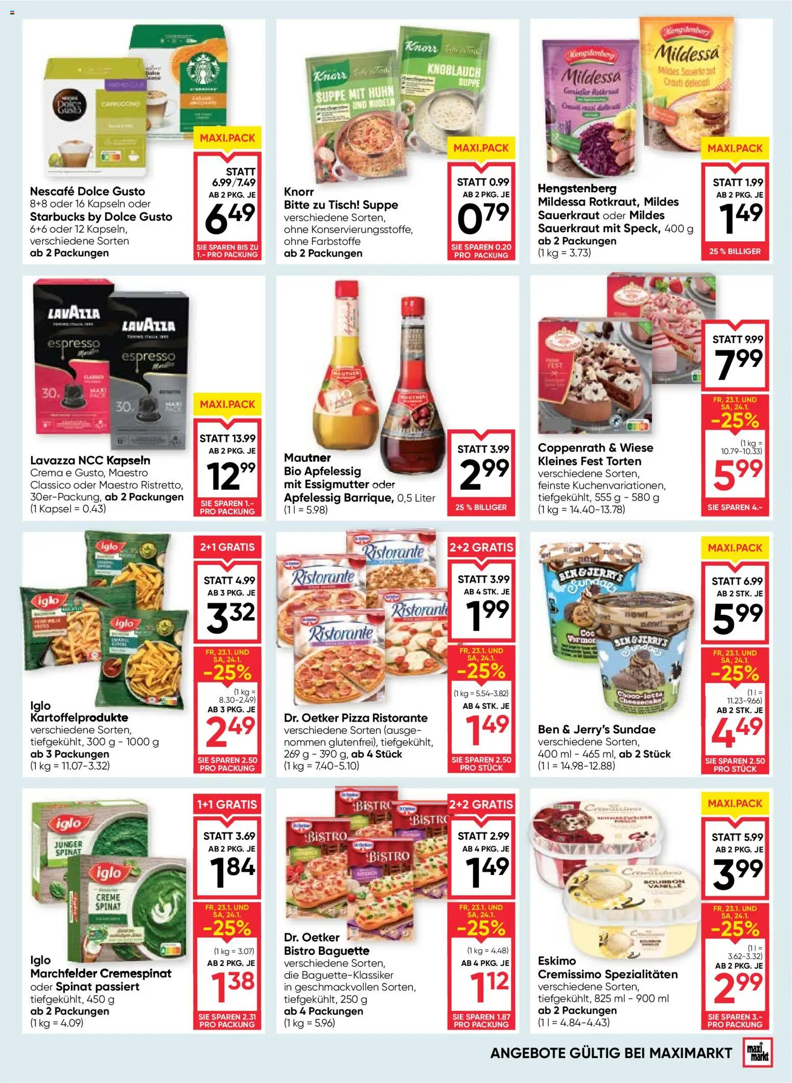 Maximarkt  Flugblatt gültig ab 22.01.2026 | Seite: 11 | Produkte: Jääkaappipakastin, Tisch, Creme, Pizza