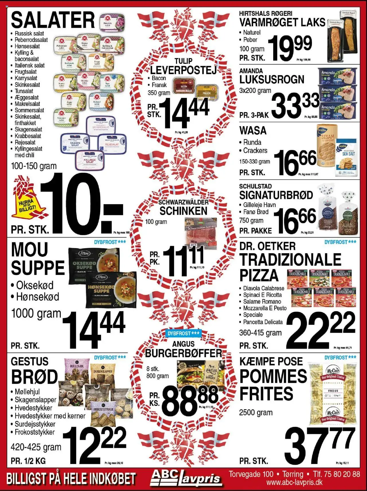 Abc Lavpris tilbudsavis – gyldig fra 17.09.2025 | Side: 5 | Produkter: Brød, Skinke, Pizza, Salat