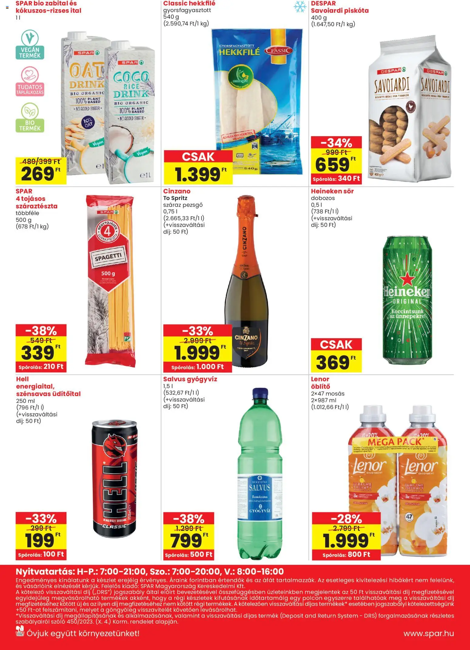 Spar akciós ujság - amely érvényes a következő dátumtól: 04.12.2025 | Oldal: 2 | Termékek: Szőlő, Tiramisu, Spagetti, Öblítő