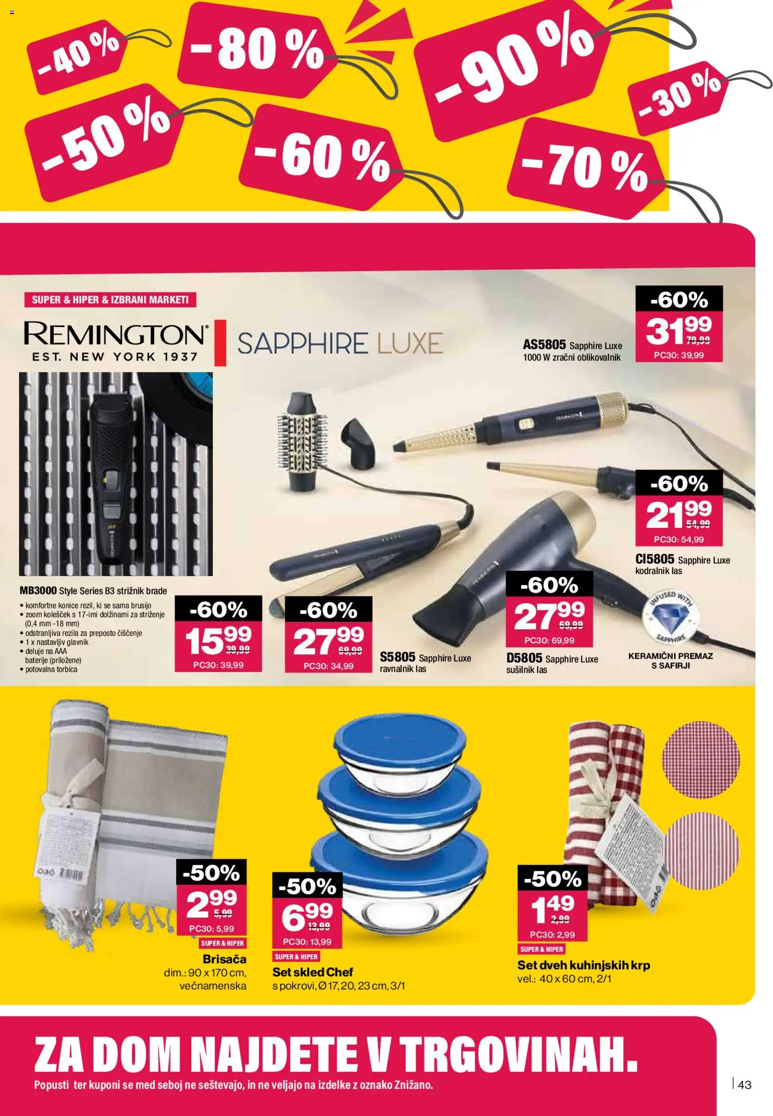 Novi Mercator katalog ponudbe – veljaven od 23.10.2025 | Stran: 43 | Izdelki: Brisača, Kodralnik, Baterije, Torbica