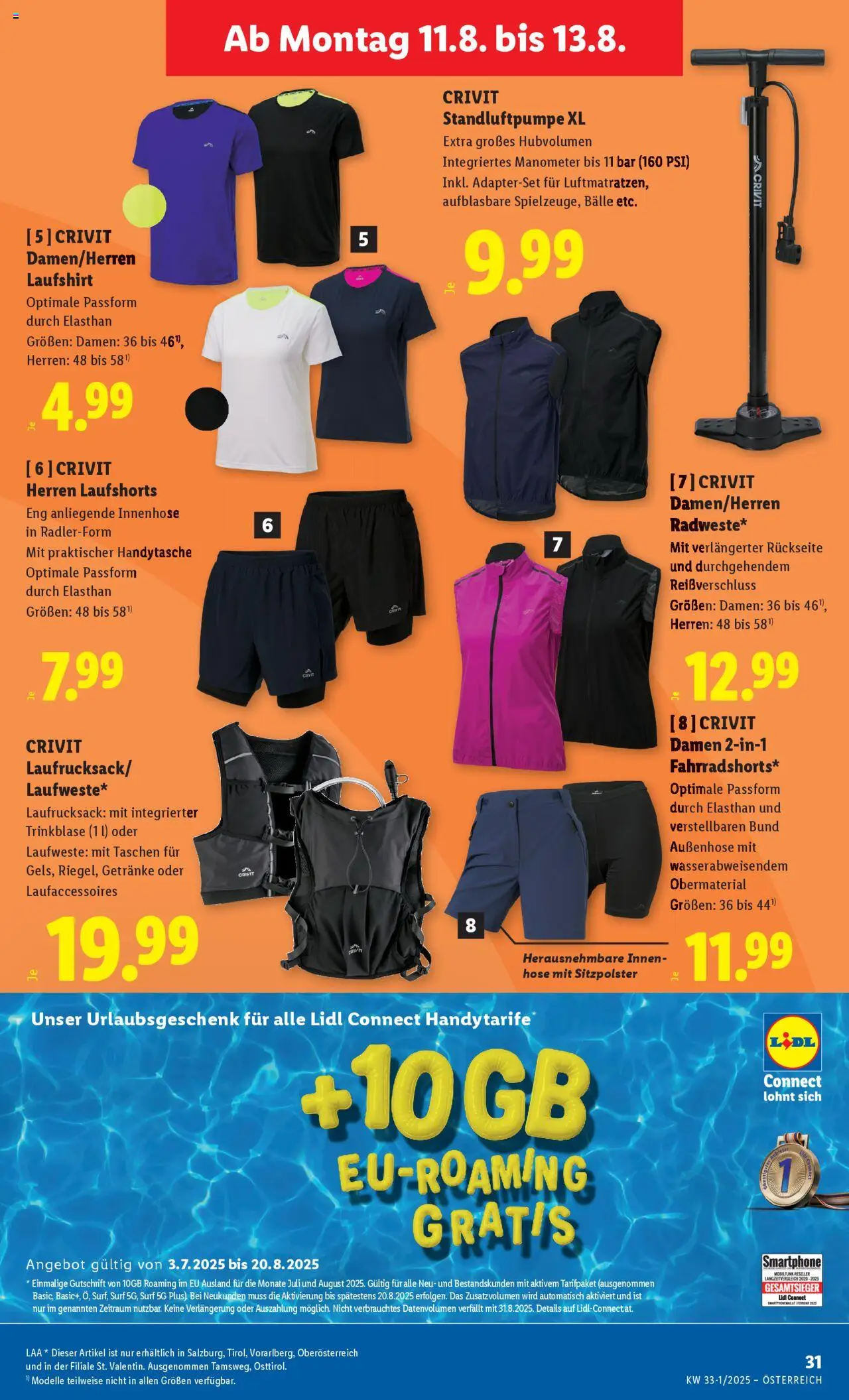 Lidl Flugblatt - Altenmarkt im Pongau, St. Johann im Pongau, Zell am See gültig ab 07.08.2025 | Seite: 35 | Produkte: Hose, Smartphone, Manometer