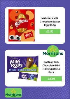 Preview of Morrisons - Weekly offers valid from 23.03.2026 | Page: 2 | Products: Milk, Chocolate, Chocolate rolls