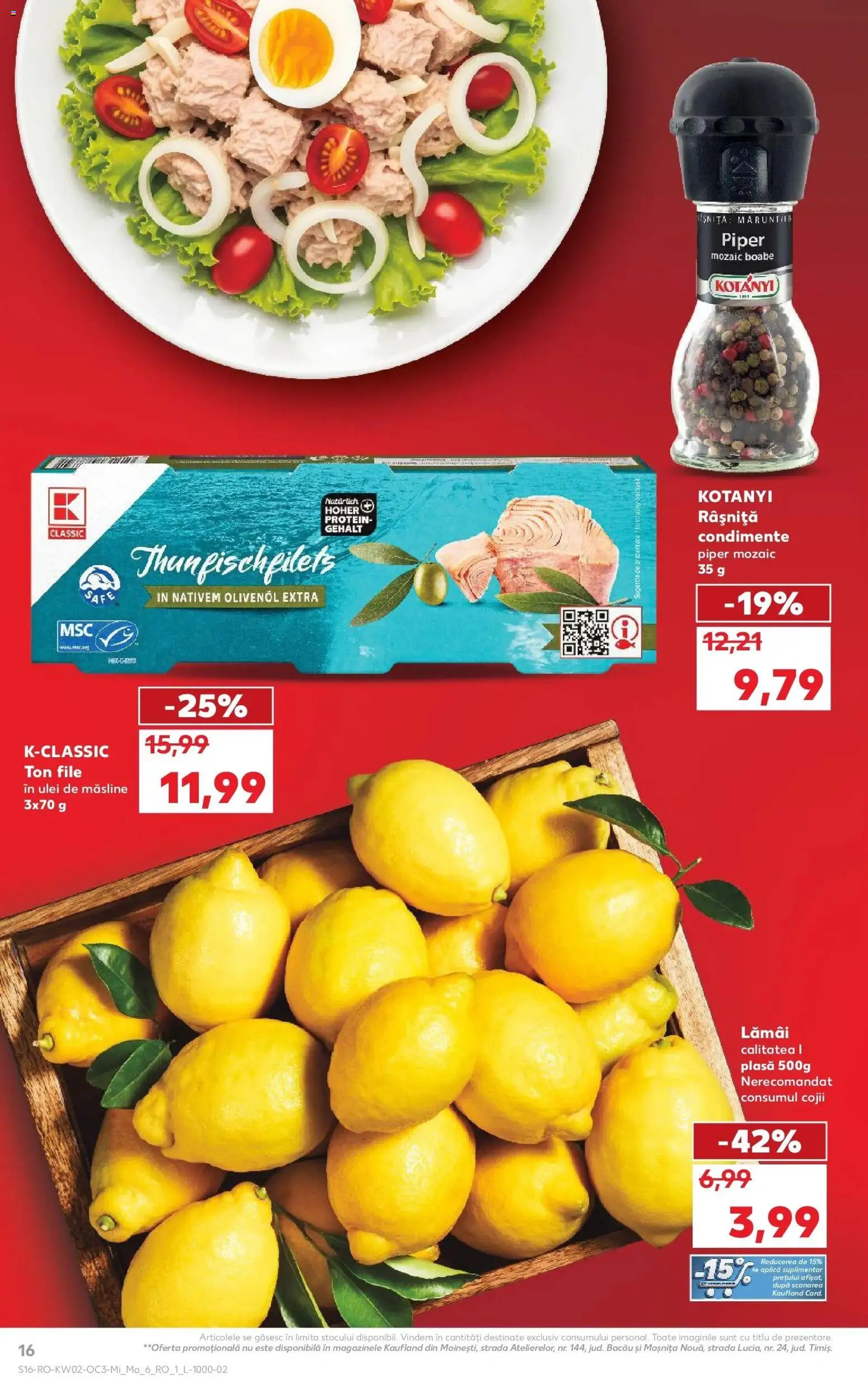 Noul catalog Kaufland – valabil de la 07.01.2026 | Pagină: 16 | Produse: Măsline, Ulei, Condimente, Piper