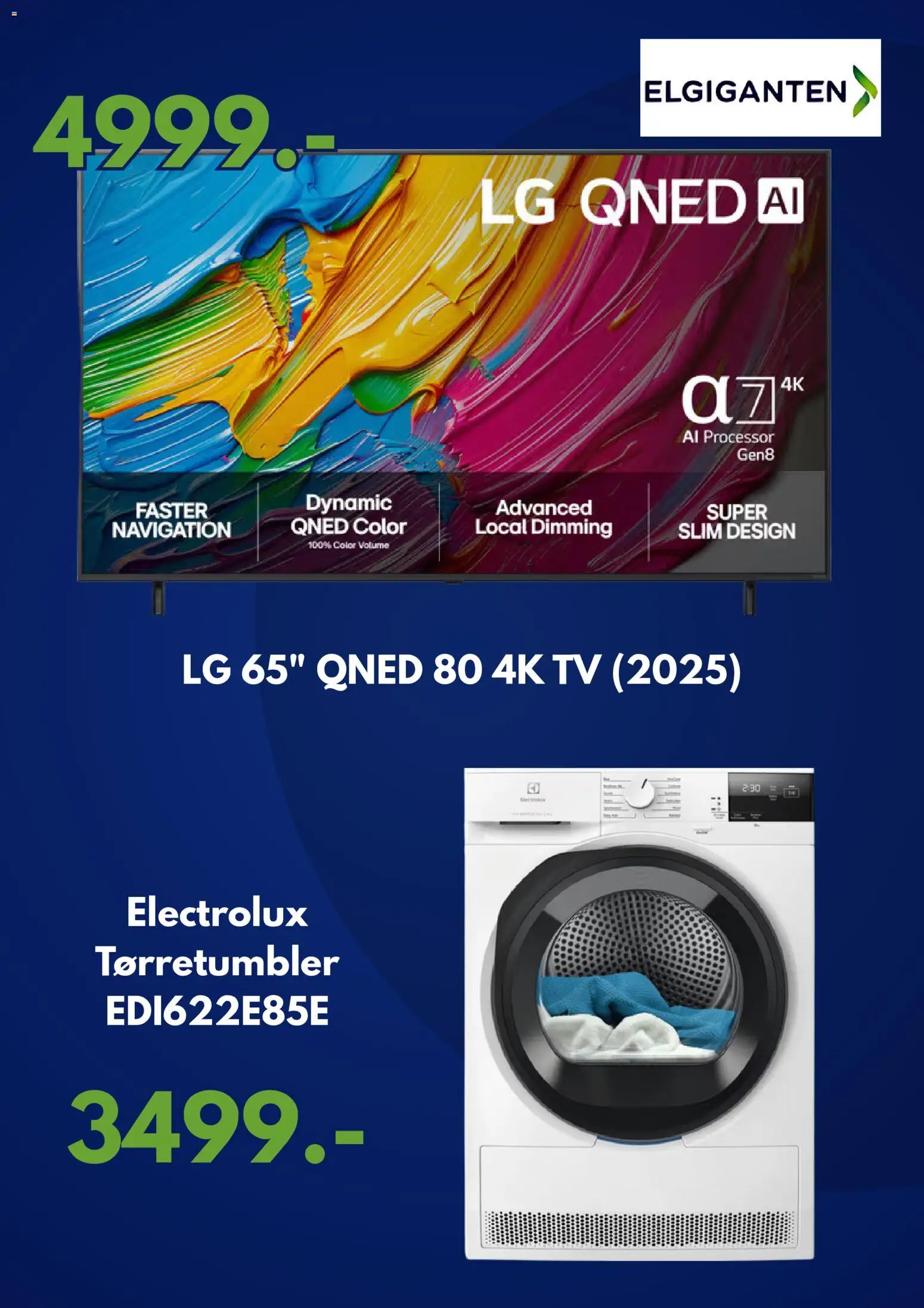 Elgiganten tilbudsavis – gyldig fra 17.01.2026 | Side: 4 | Produkter: Processor, TV, Tørretumbler, Navigation