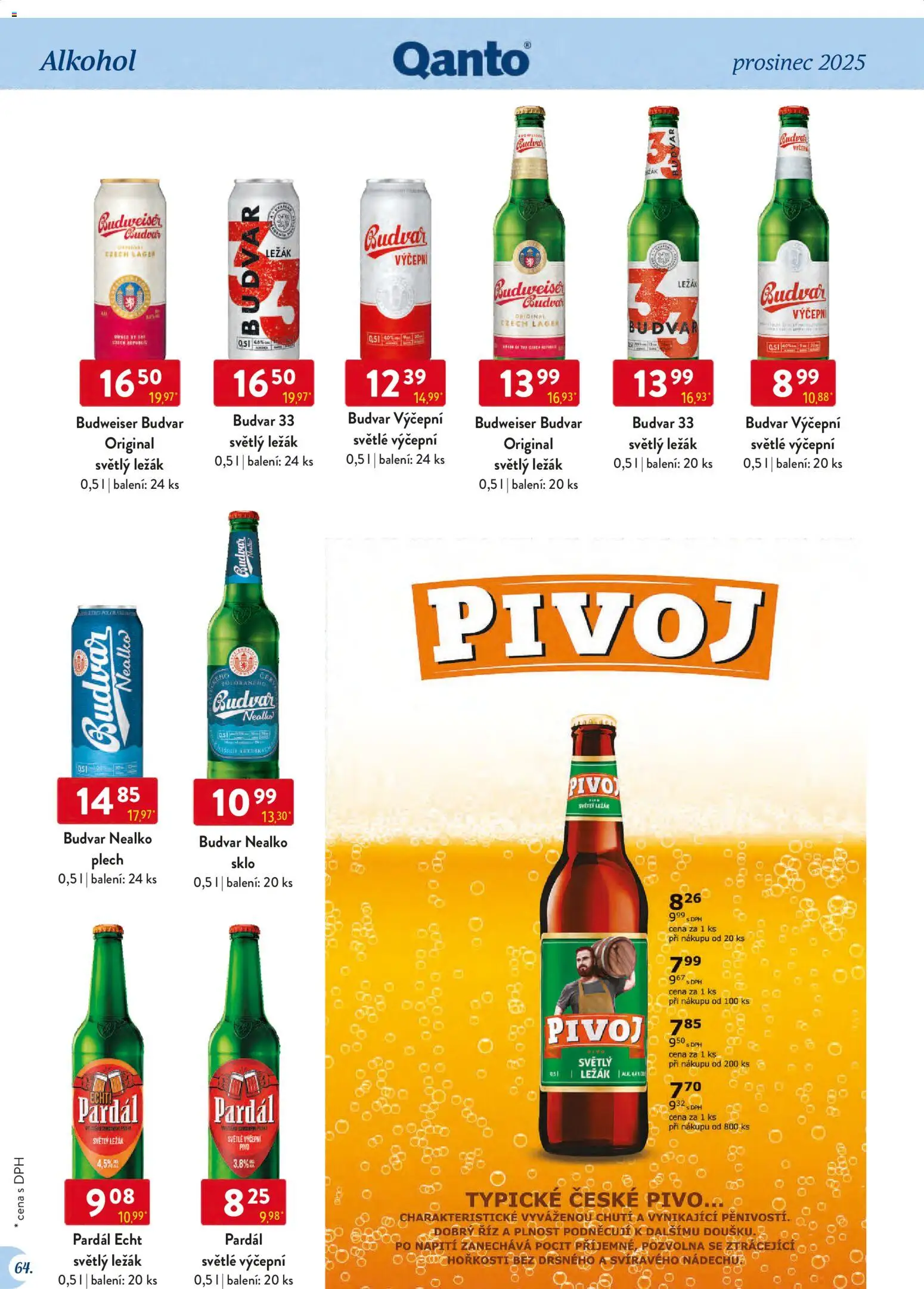 Astur & Qanto leták - Velkoobchod 12/2025 od 01.12.2025 | Strana: 64 | Produkty: Pardál, Pivo, Plech, Budvar 33