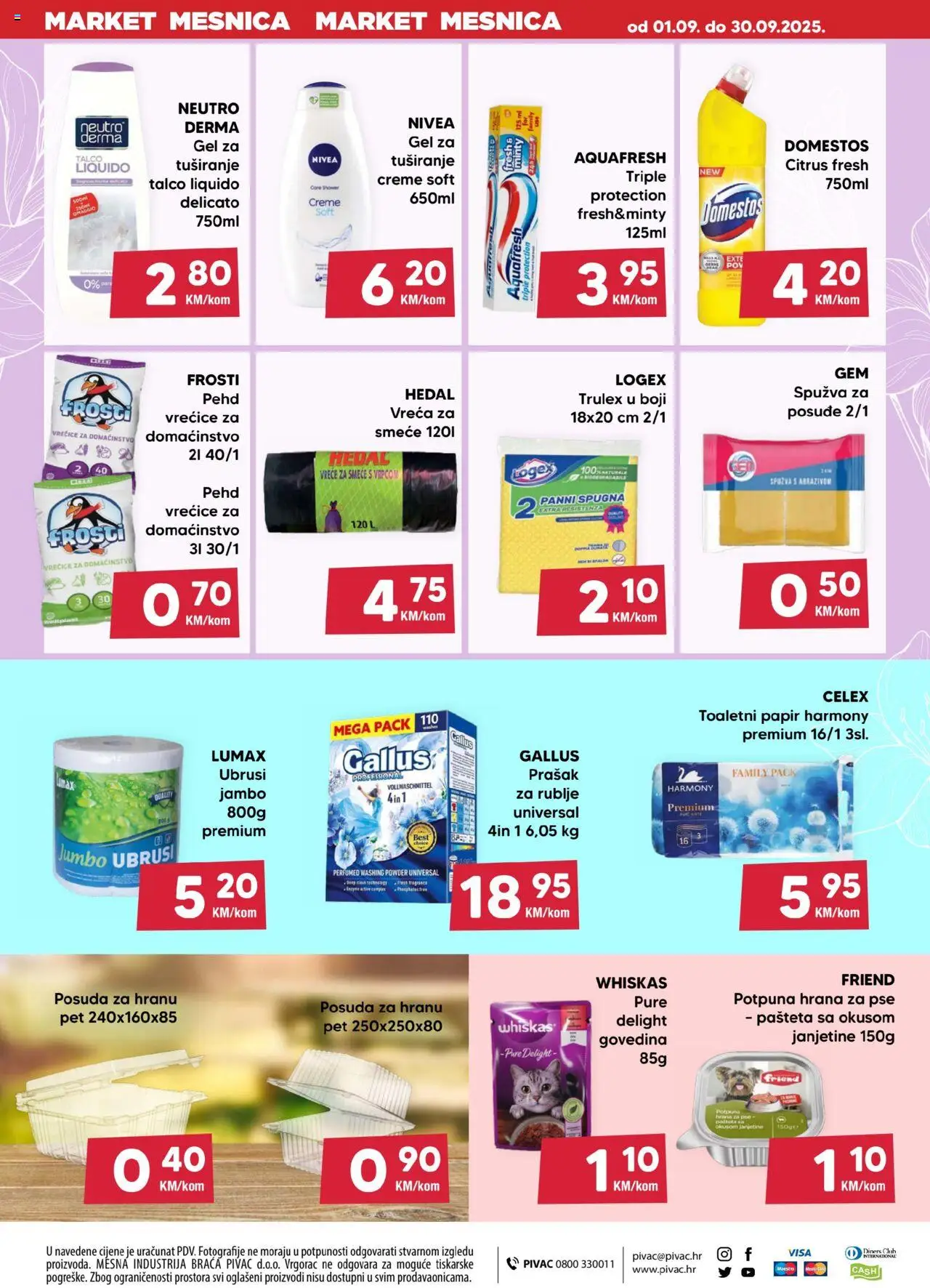 Pivac katalog | vrijedi od 01.09.2025 | Stranica: 4 | Proizvodi: Spužva, Pašteta, Domestos, Nivea