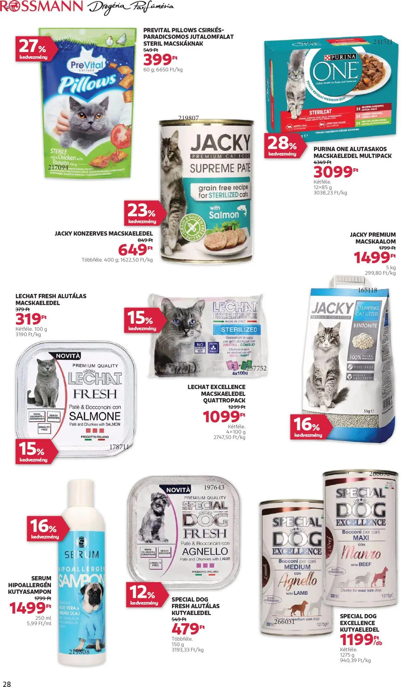 Rossmann akciós ujság - amely érvényes a következő dátumtól: 20.10.2025 | Oldal: 30 | Termékek: Macskaalom, Macskaeledel, Aloe vera, Olaj