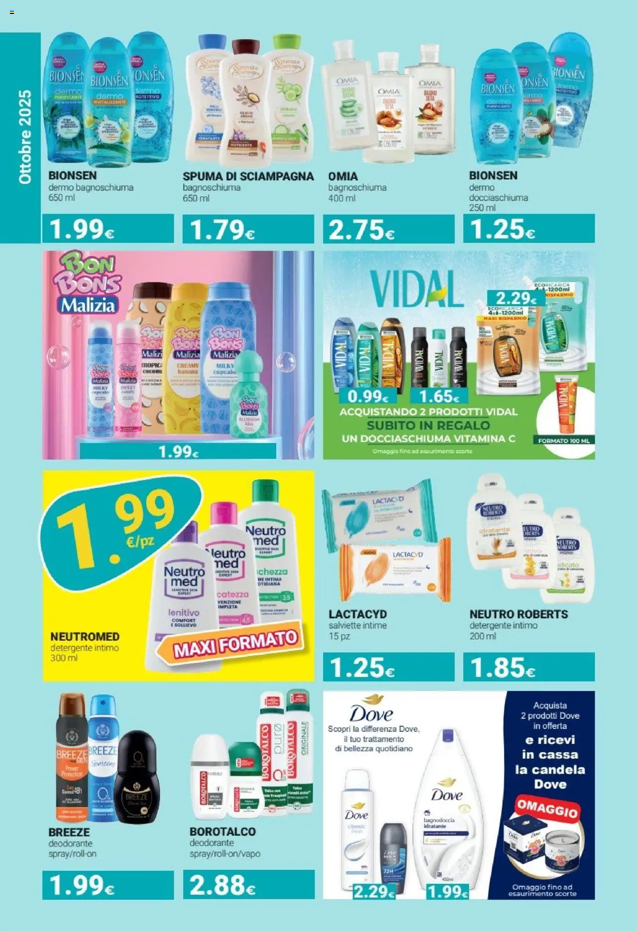 Volantino Tigotà del 01.10.2025 | Pagina: 10 | Prodotti: Bagnoschiuma, Deodorante, Detergente, Intimo