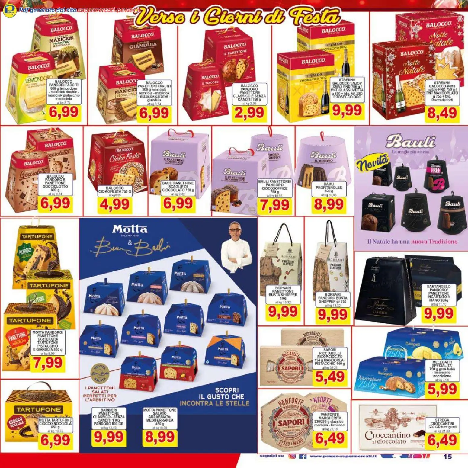 Volantino Pewex del 06.12.2025 | Pagina: 15 | Prodotti: Cioccolato, Pandoro, Panettone, Limoncello