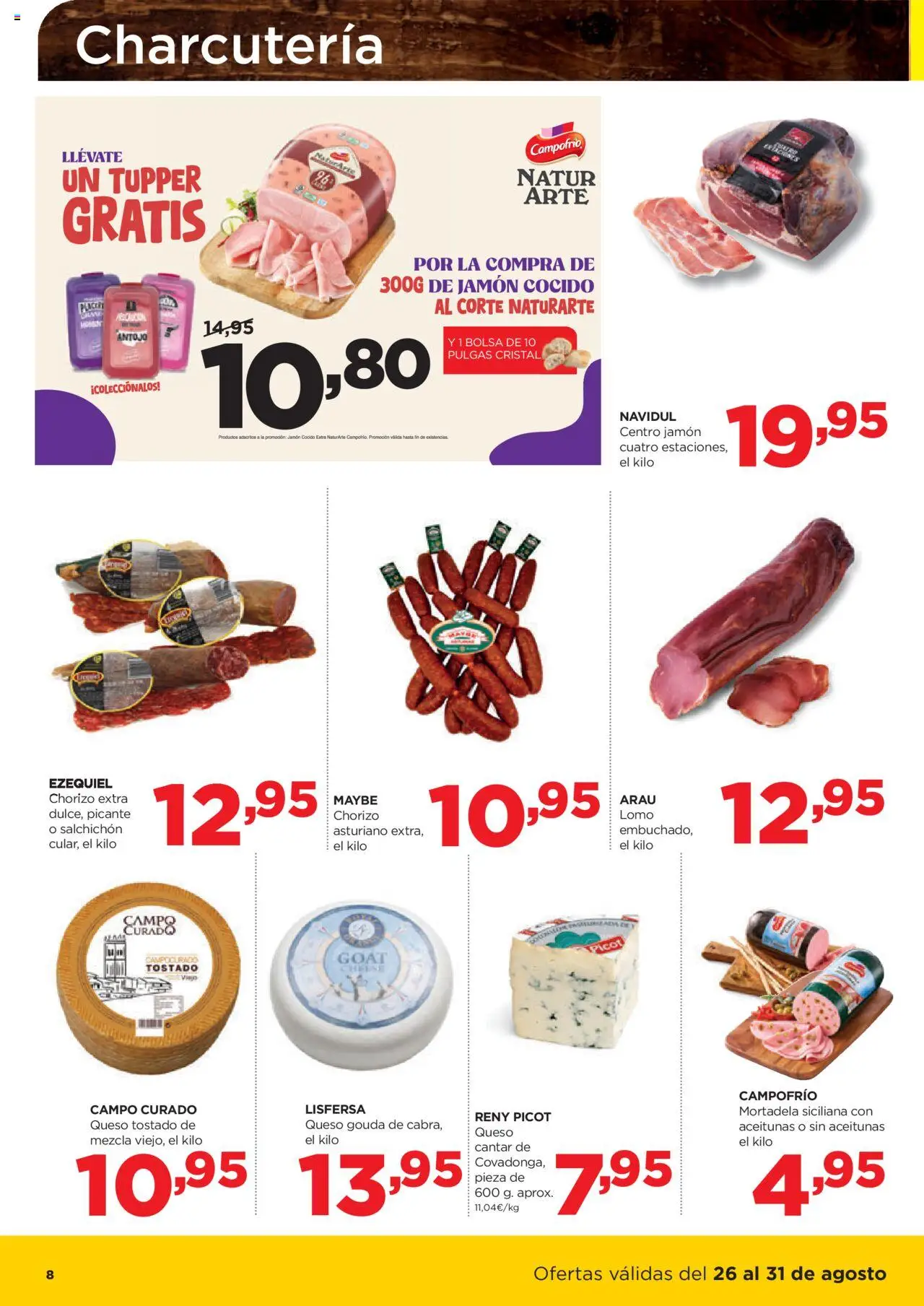 Alimerka folleto Castilla y León │ válido desde el 25.08.2025 | Página: 8 | Productos: Queso, Jamón, Bolsa, Queso Gouda