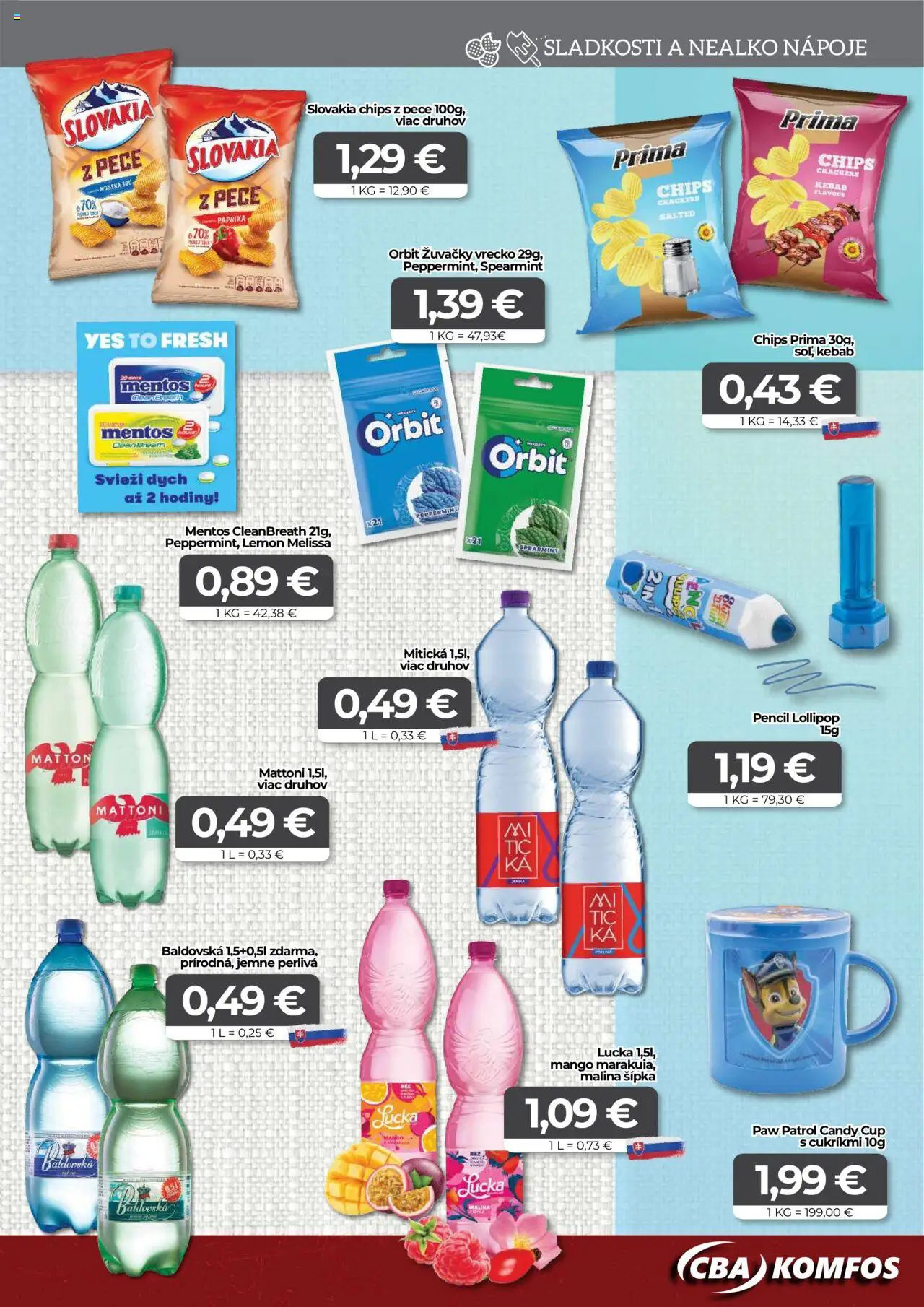 Nové CBA Komfos akcie – leták je platný od 23.10.2025 | Strana: 11 | Produkty: Hodiny, Lucka, Mattoni, Mango