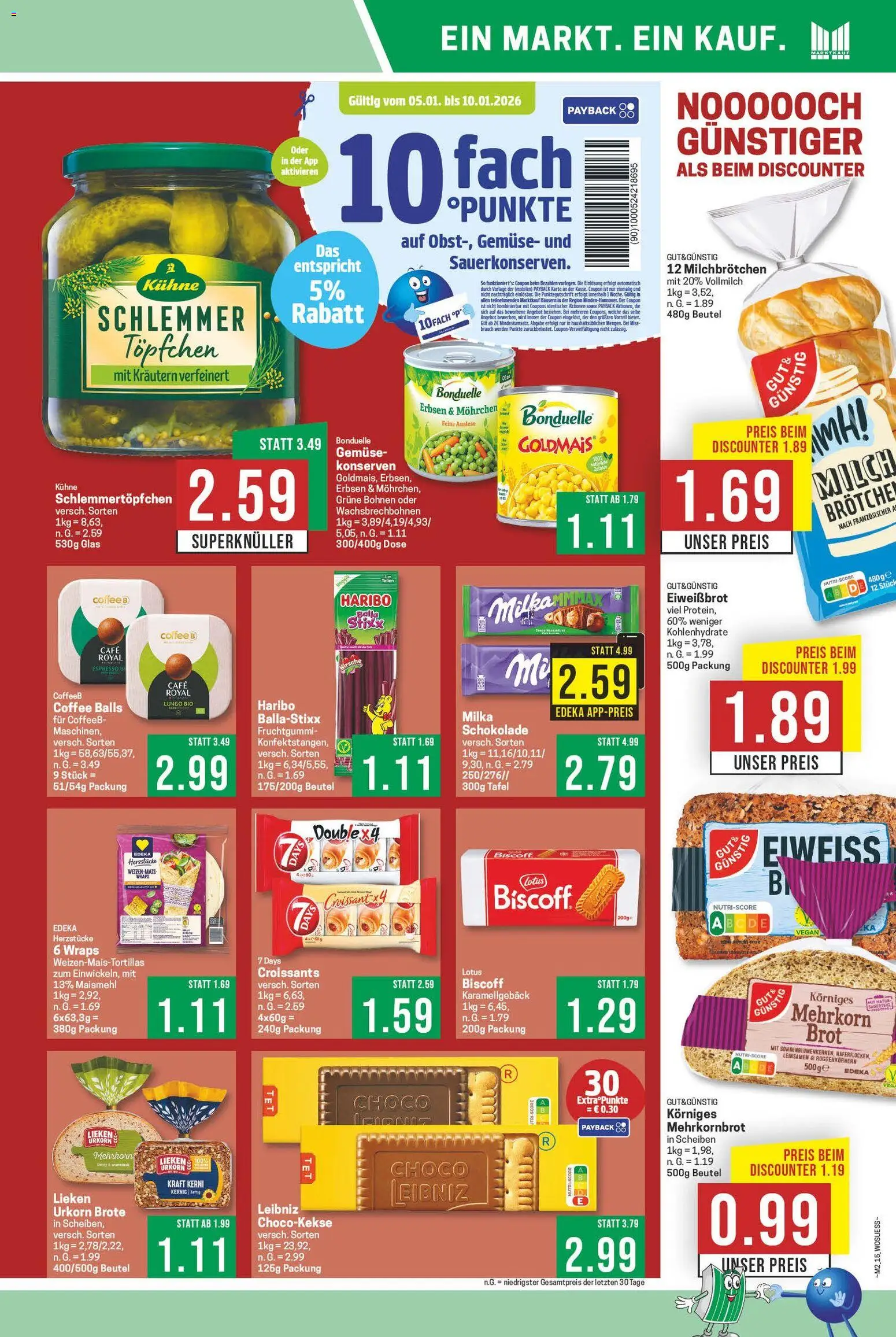 Marktkauf Prospekt 	 – gültig ab 05.01.2026 | Seite: 15 | Produkte: Schokolade, Milka, Croissant, Gemüse