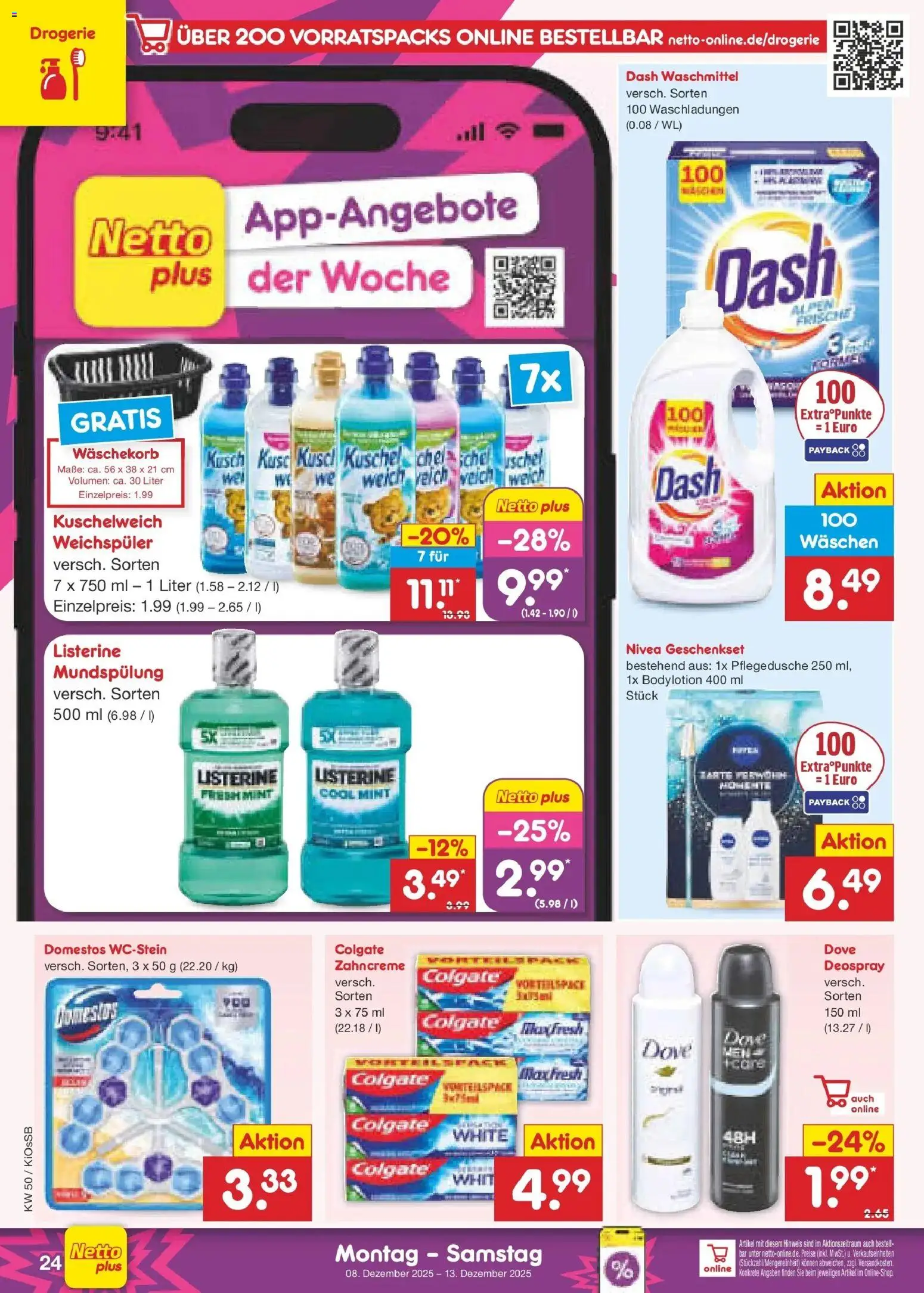 Netto Marken-Discount - Netto: Wochenangebote – gültig ab 07.12.2025 | Seite: 30 | Produkte: Kuschelweich, Weichspüler, Waschmittel, Deospray