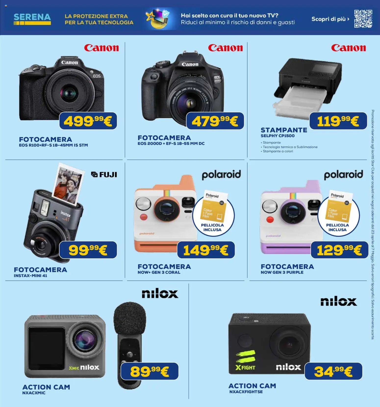 Volantino Euronics del 23.04.2026 | Pagina: 20 | Prodotti: Stampante, TV, Fotocamera, Pellicola