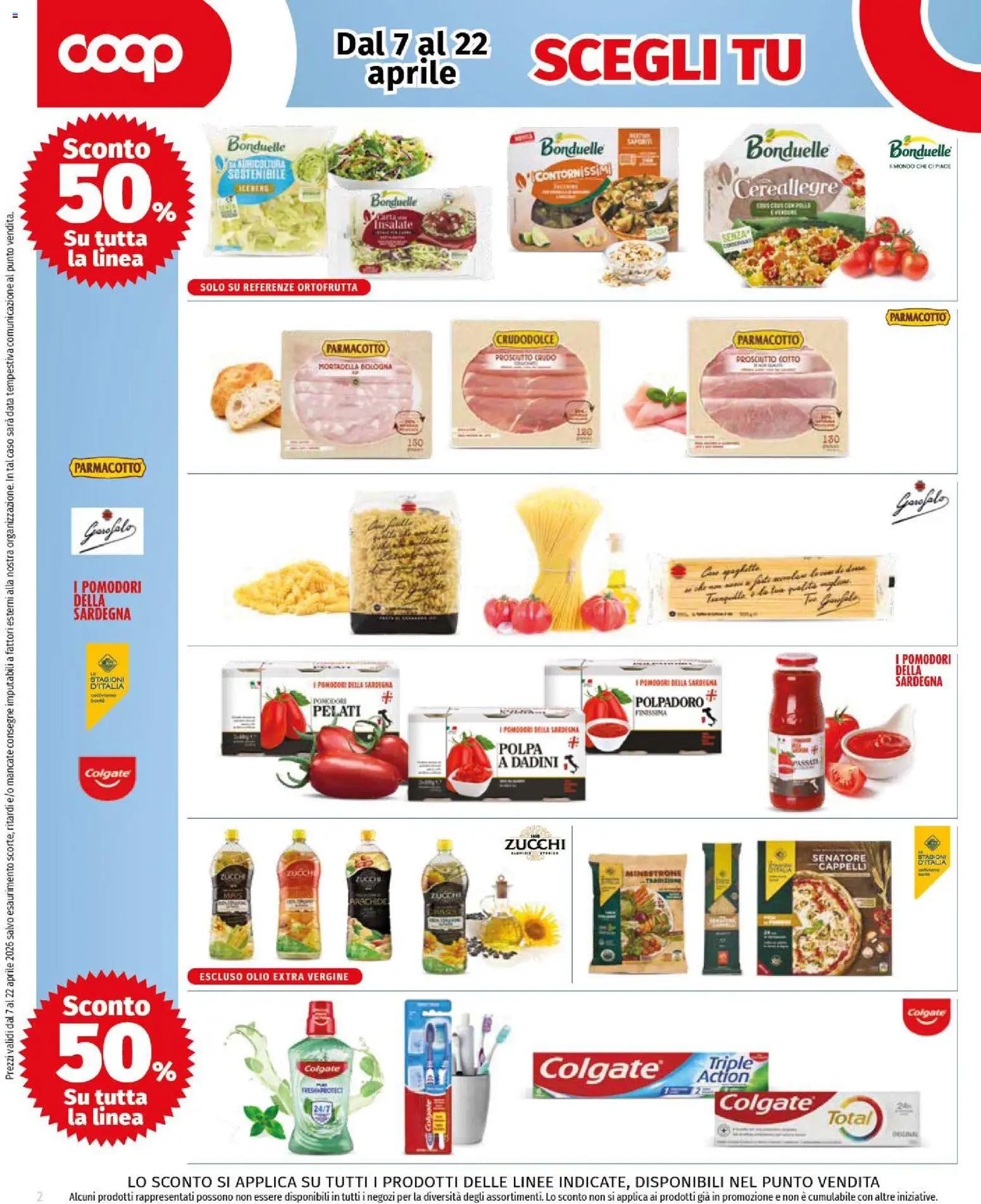 Volantino COOP del 07.04.2026 | Pagina: 2 | Prodotti: Pomodori, Data, Mortadella, Olio extra vergine