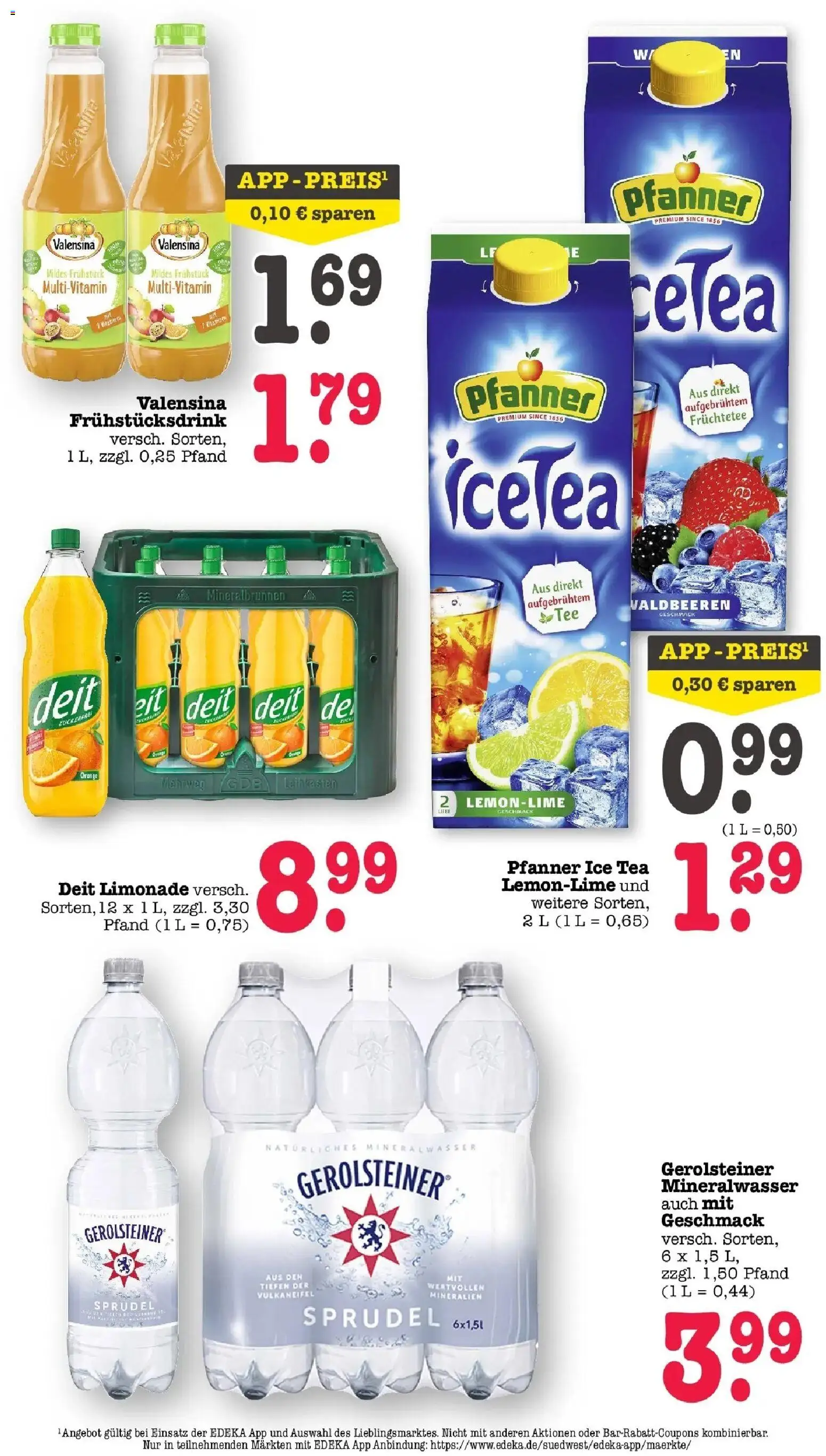 E center Prospekt Mainz-Weisenau	 – gültig ab 12.04.2026 | Seite: 41 | Produkte: Limonade, Mineralwasser, Valensina, Gerolsteiner