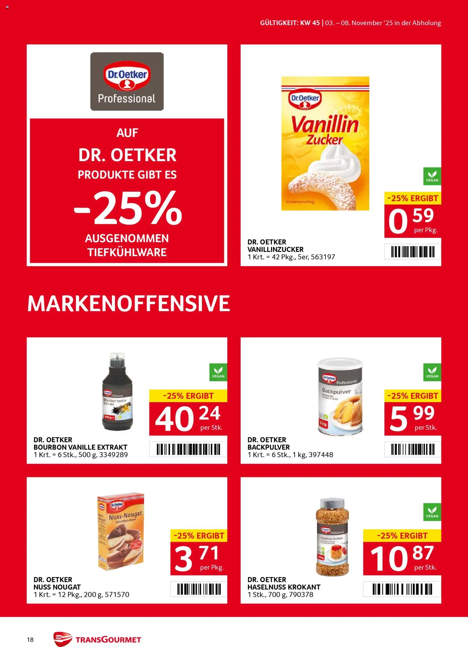 Transgourmet Flugblatt gültig ab 03.11.2025 | Seite: 18 | Produkte: Zucker, Bourbon