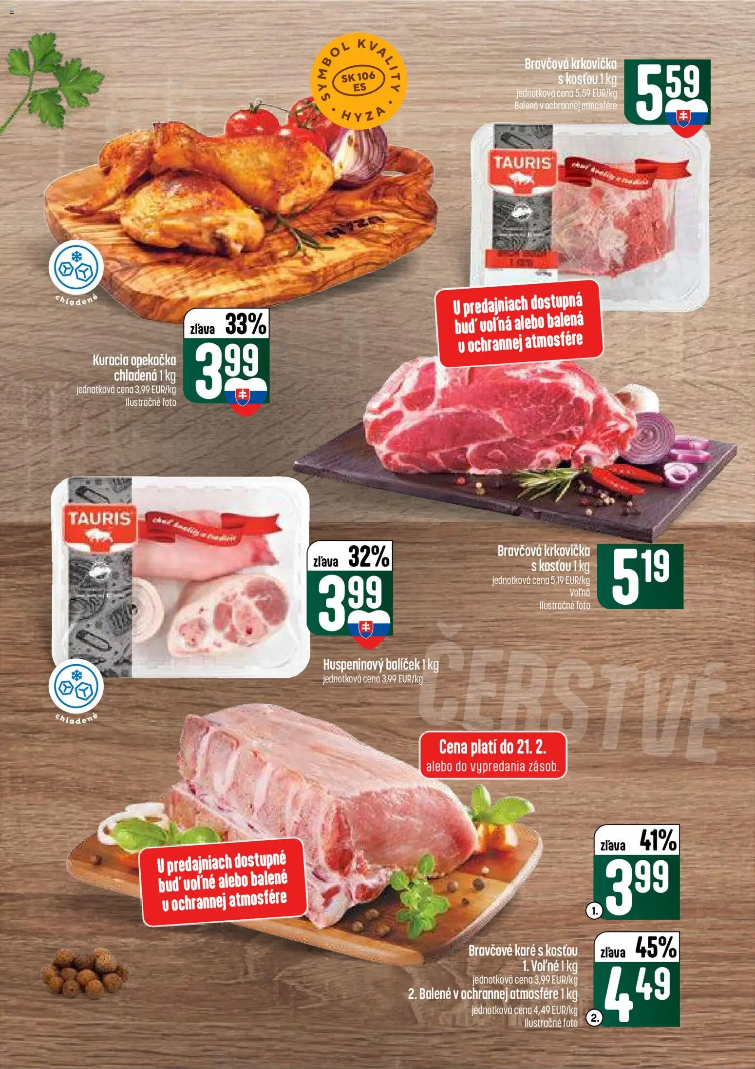 Nové COOP Jednota akcie – leták je platný od 19.02.2026 | Strana: 14 | Produkty: Bravčová krkovička, Krkovička, Bravčové karé