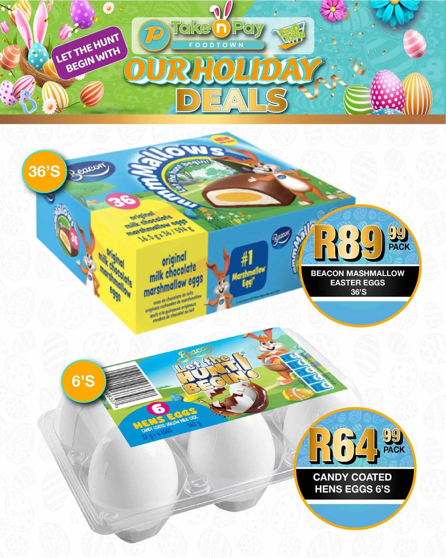 New Take n Pay catalogue – valid from 23.03.2026 | Page: 4 | Products: Milk, Eggs, Chocolate