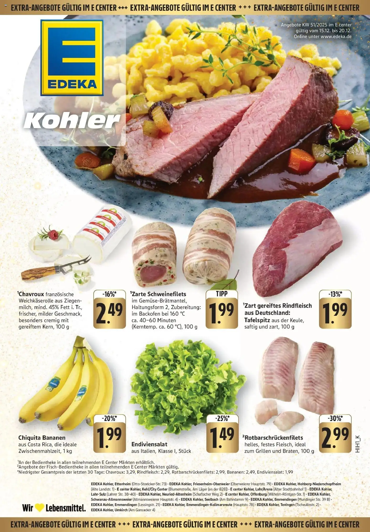 Edeka prospekt Emmendingen	 – gültig ab 15.12.2025 | Seite: 36 | Produkte: Tafelspitz, Bananen, Backofen, Rindfleisch