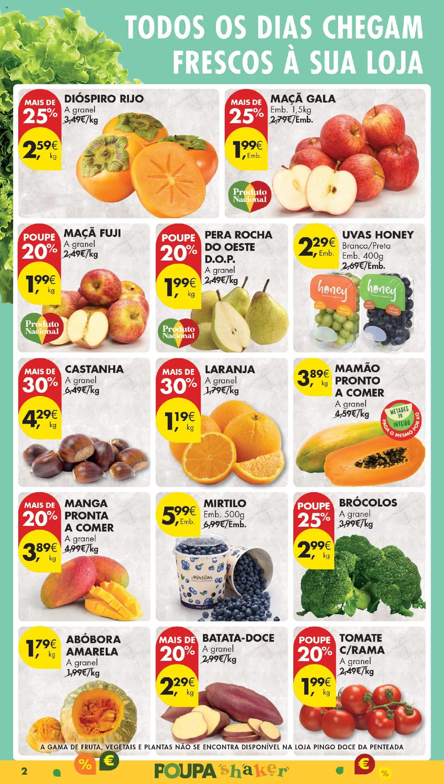 Pingo Doce Poupe Esta Semana Madeira │ válido de 11.11.2025 | Página: 2 | Produtos: Brócolos, Batata-doce, Abóbora, Uvas