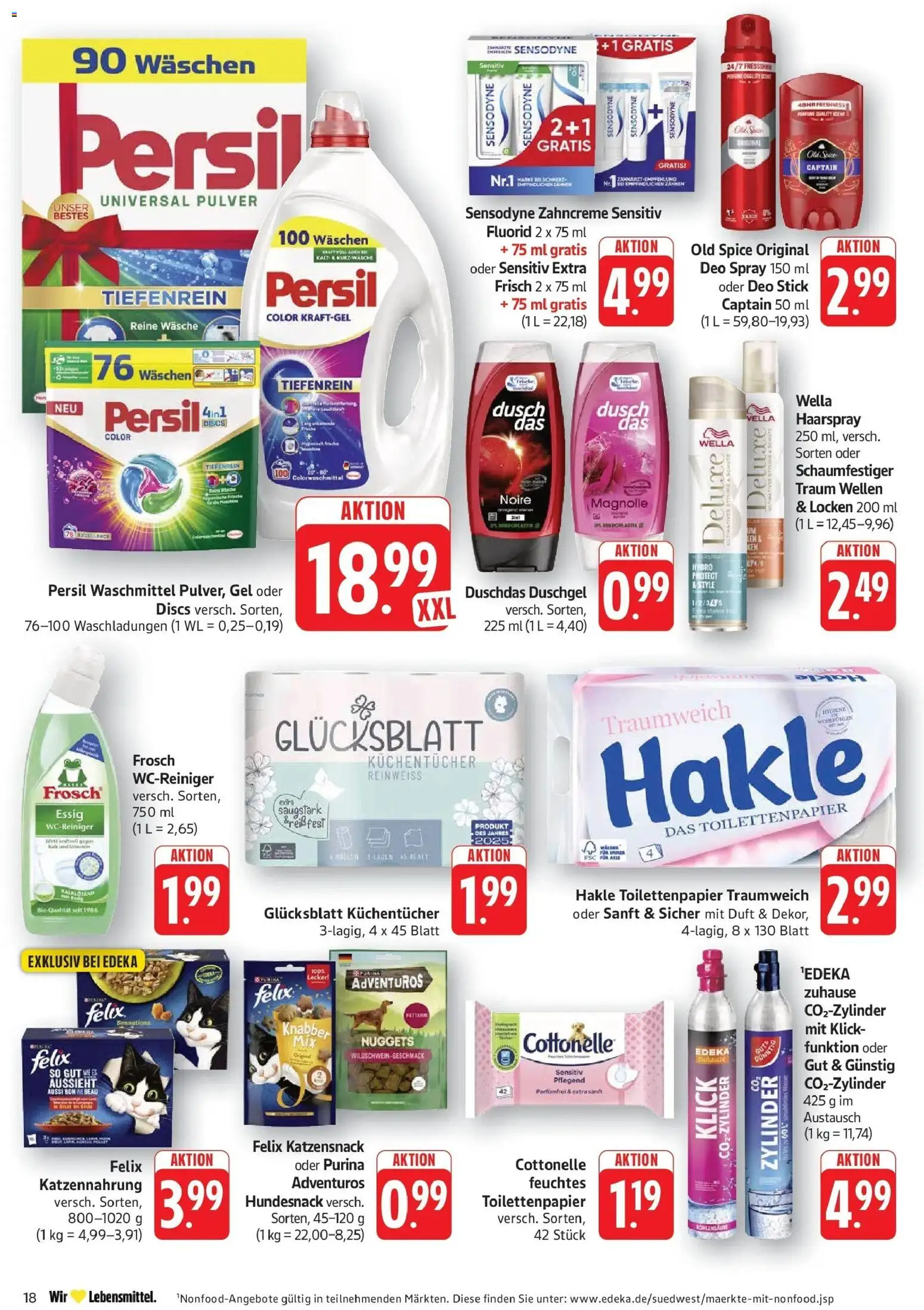 E center Prospekt Göppingen	 – gültig ab 05.04.2026 | Seite: 18 | Produkte: Essig, Haarspray, Waschmittel, Deo Stick