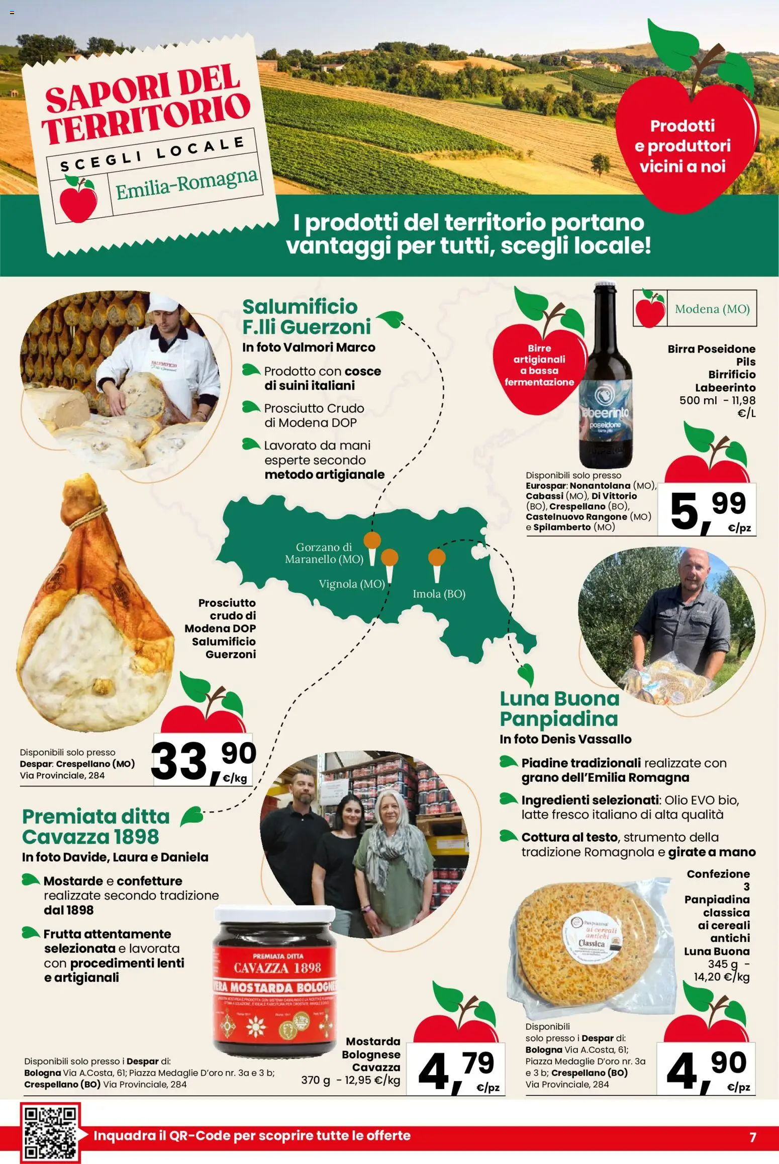 Volantino Despar del 19.02.2026 | Pagina: 7 | Prodotti: Prosciutto Crudo, Birra, Frutta, Latte