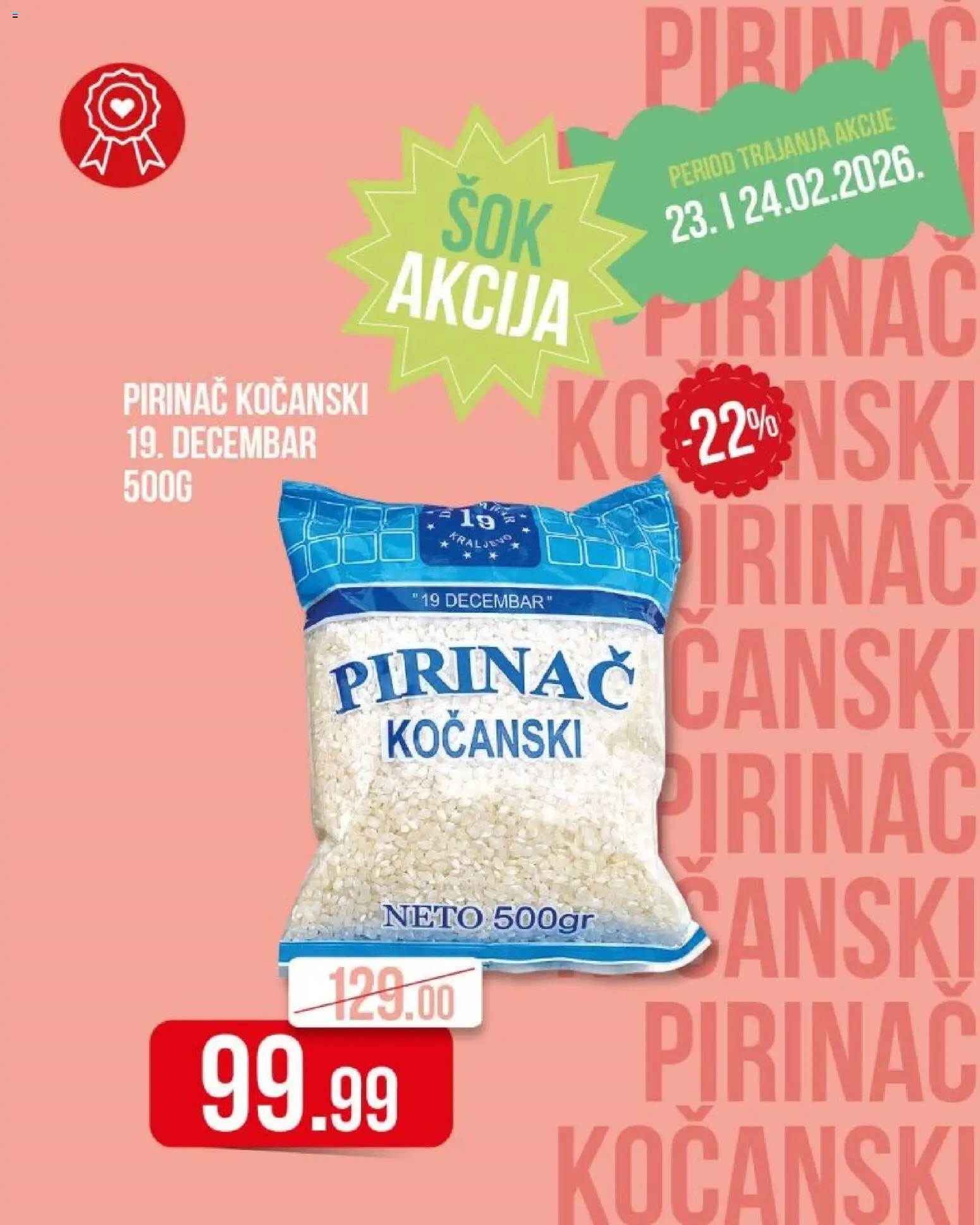 Metalac Proleter katalog - važi od 23.02.2026 | Strana: 1 | Proizvode: Pirinač
