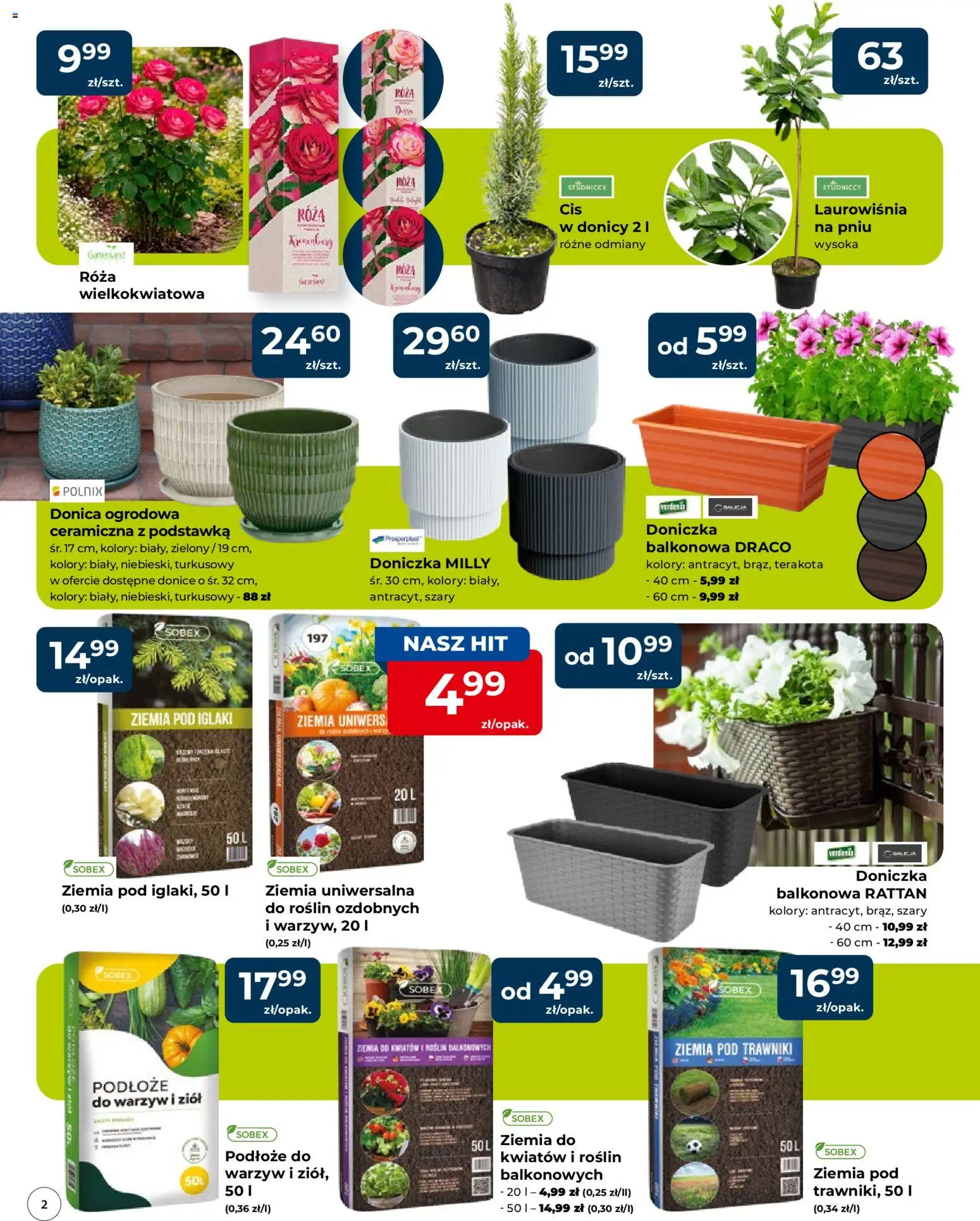 Mrówka gazetka - Elbląg od 09.04.2026 | Strona: 2 | Produkty: Ziemia uniwersalna, Ziemia, Doniczka